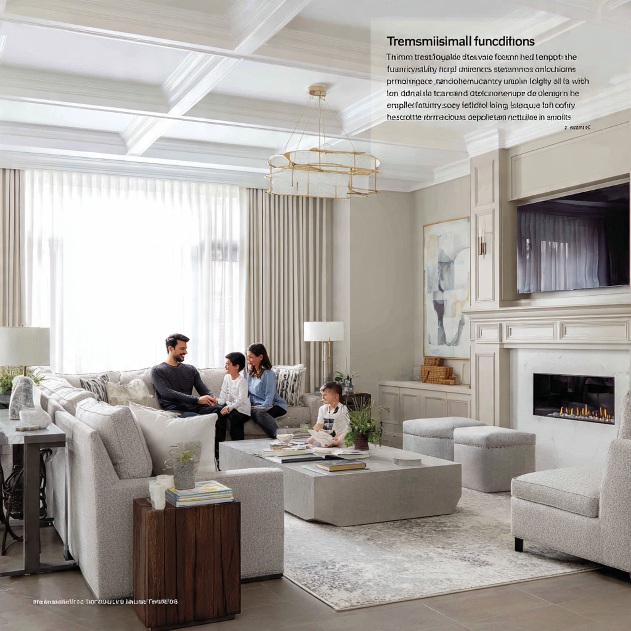 elegant transitional living room blending classic