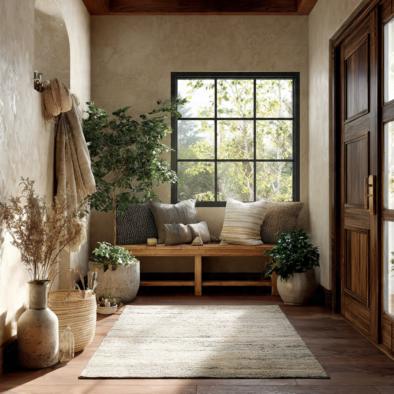 entryway bench decor