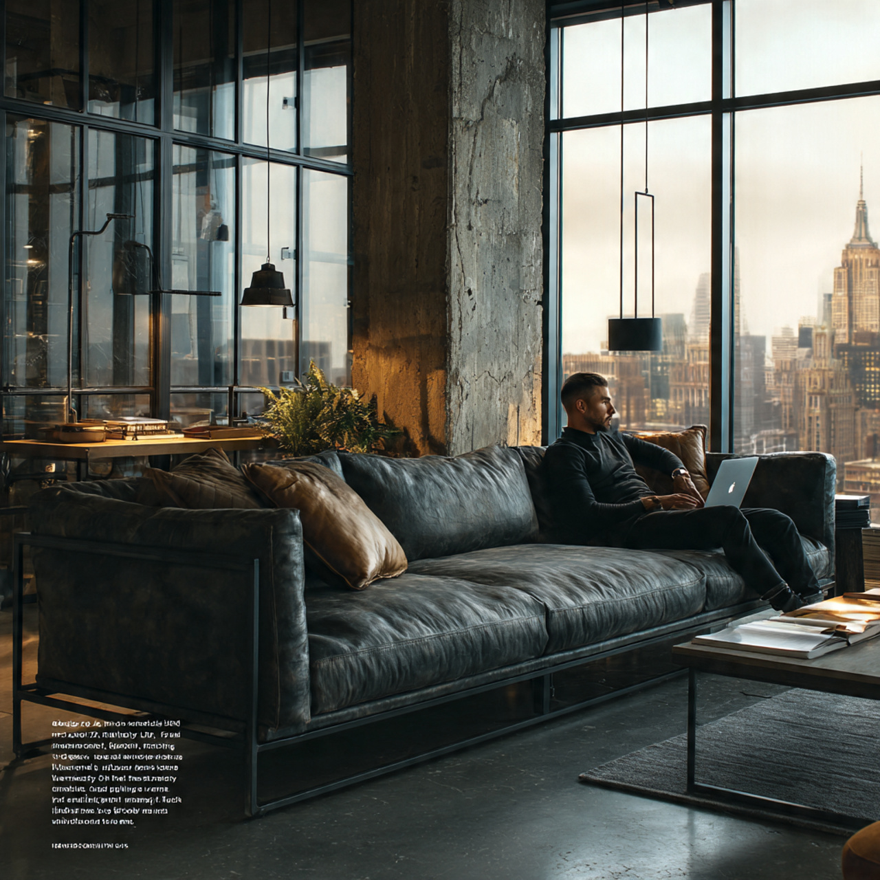 25 Stunning Living Room Sofa Design Ideas to Transform Your Space 20 industrial urban loft with a sleek metal frame sof