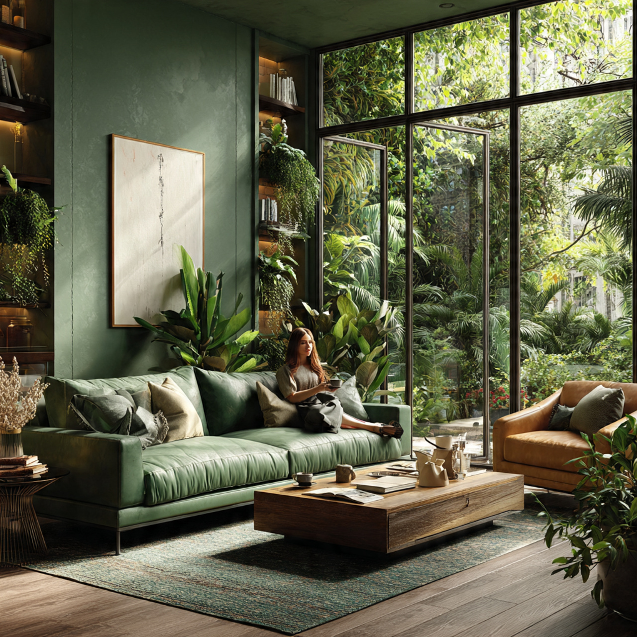 living room green