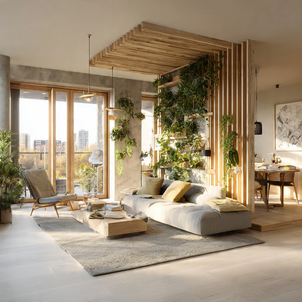 living room separator ideas