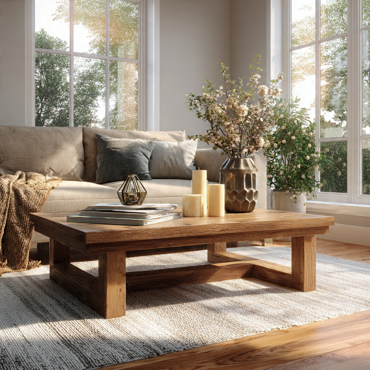 living room table decor