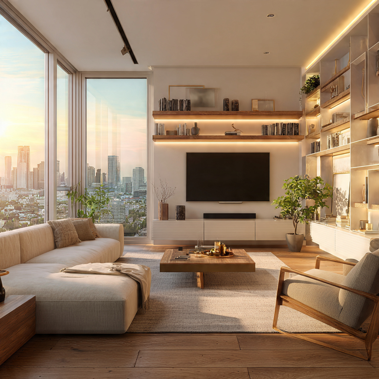 living room wall units