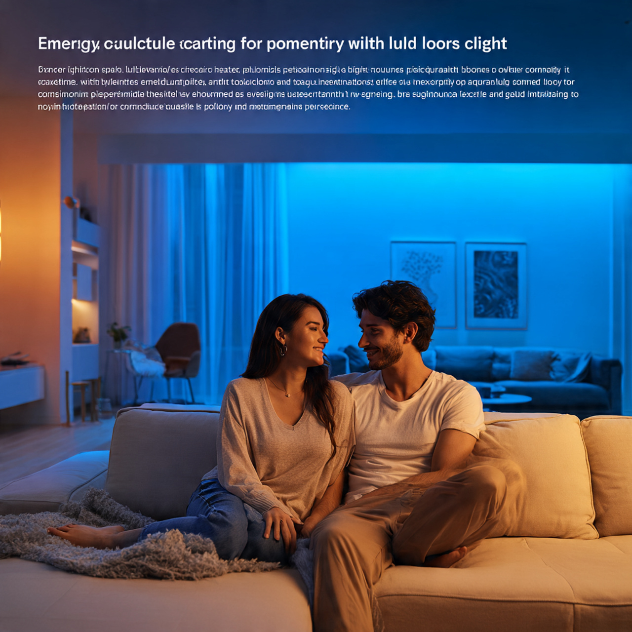 modern living room showcasing smart color changing