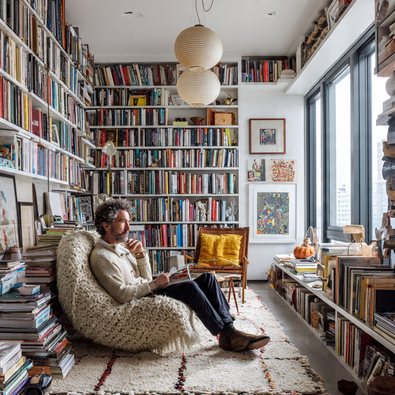 25 Ultimate Living Room Inspiration Cozy Ideas for Comfort, Style & Warmth 8 modern living room with floor to ceiling bookshelv 1