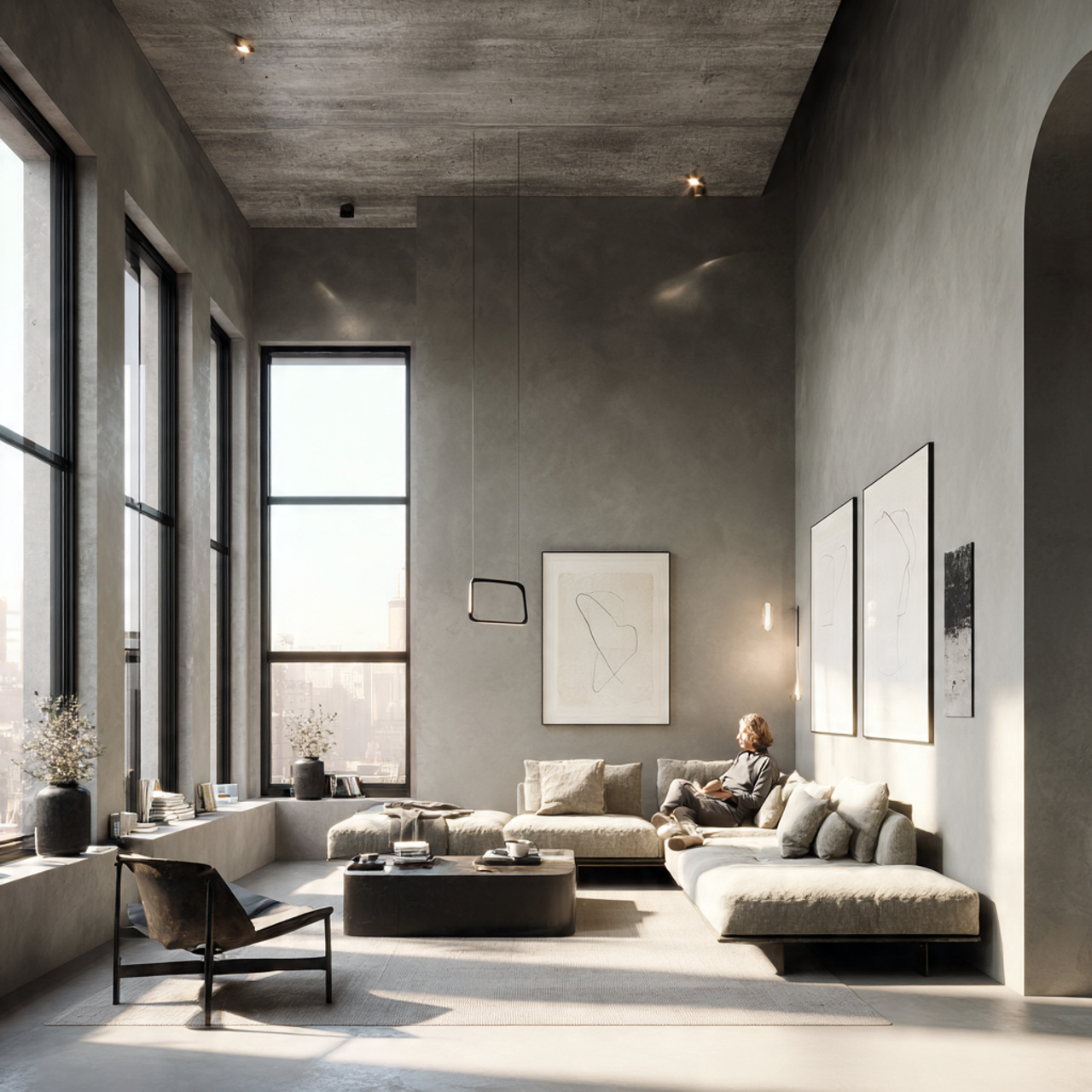 25 Modern Living Room Paint Color Ideas That Wow Every Guest 14 modern minimalist living room with cool pewter gre