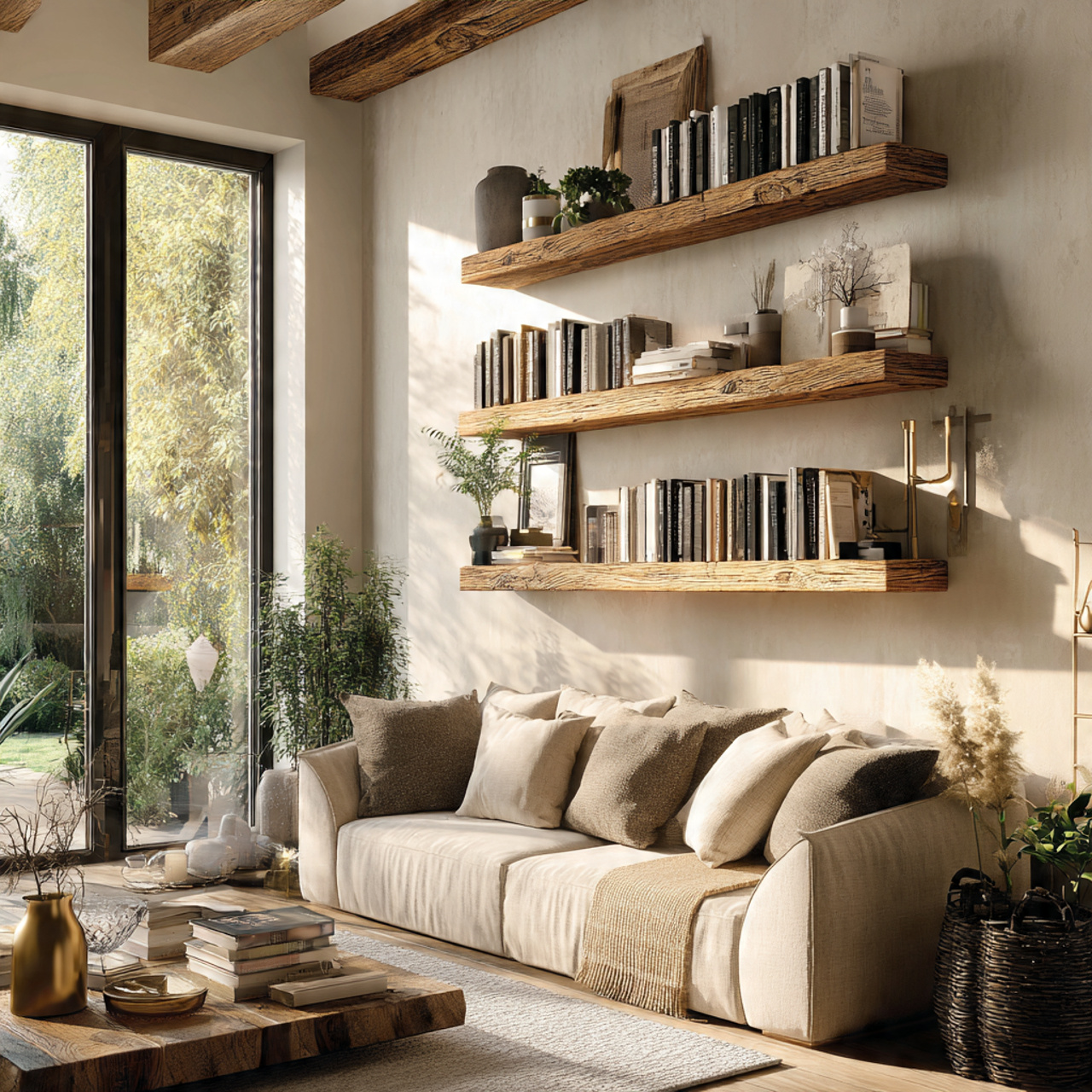 25 Ultimate Living Room Inspiration Cozy Ideas for Comfort, Style & Warmth 15 modern rustic living room with floating reclaimed 1 1