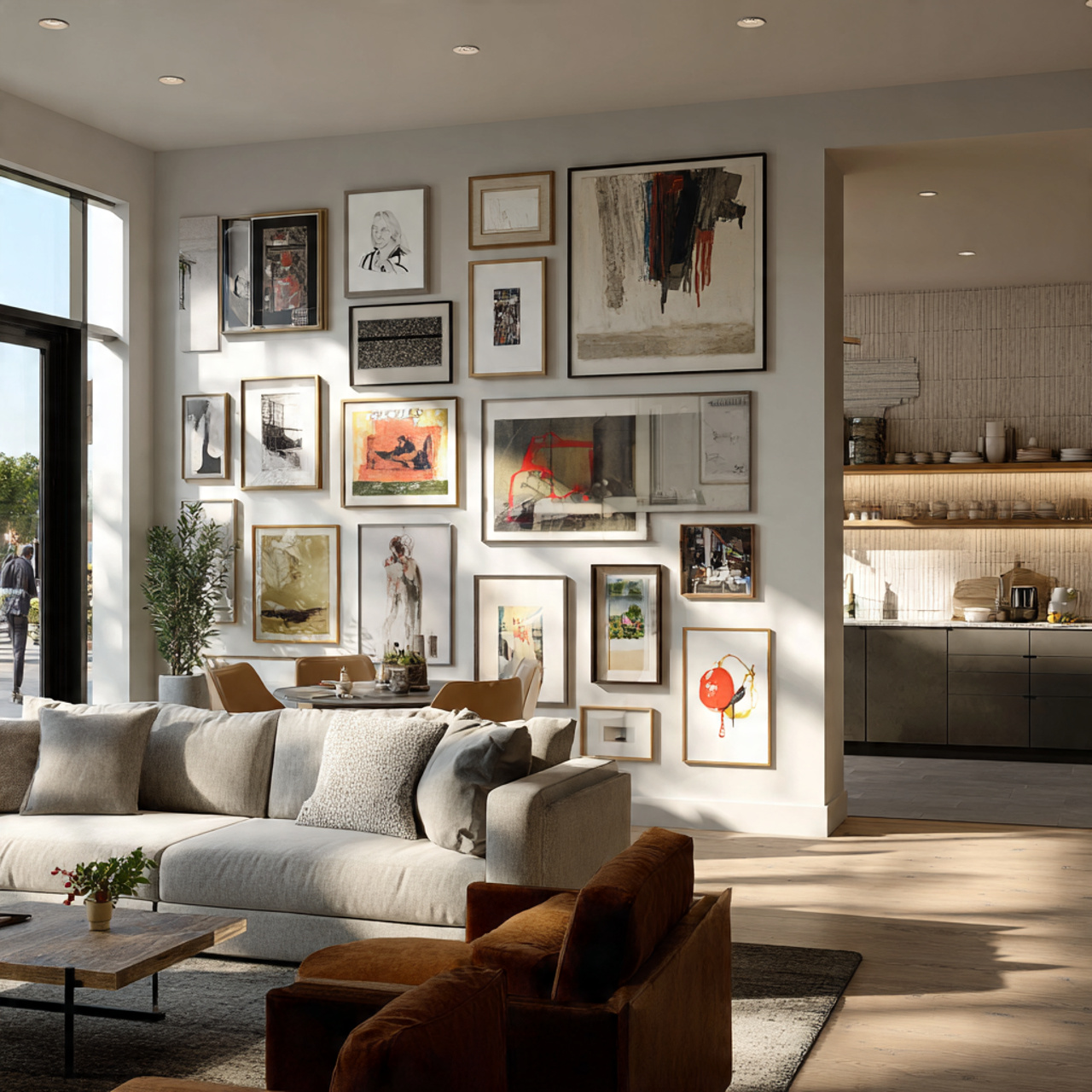 prompt a contemporary living room and kitchen toge 2