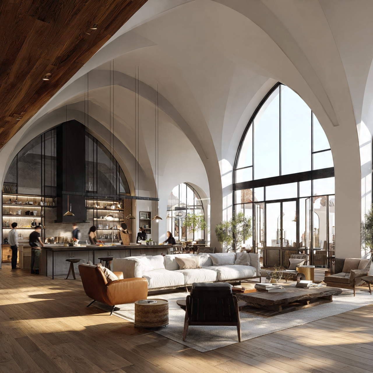 prompt a grand living room and kitchen together id