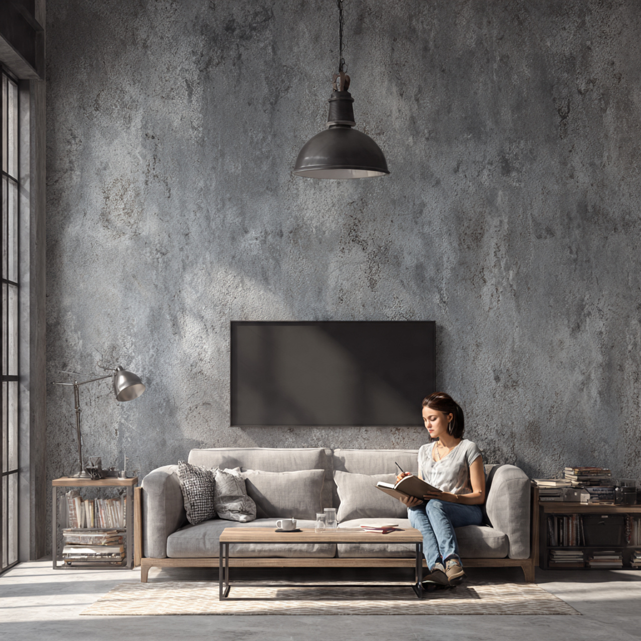 prompt realistic living room tv wall ideas with te