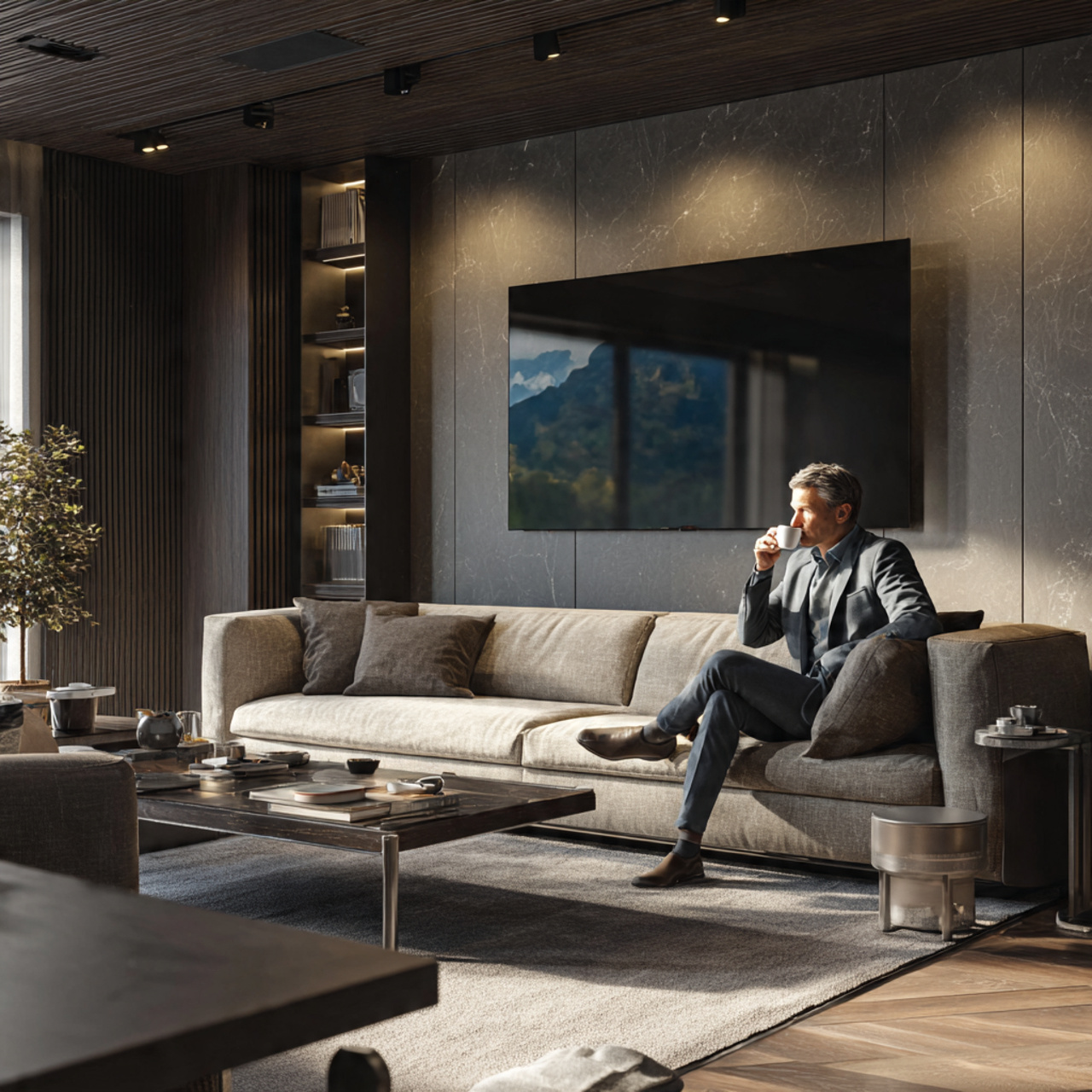 prompt ultra realistic living room tv wall ideas f 6