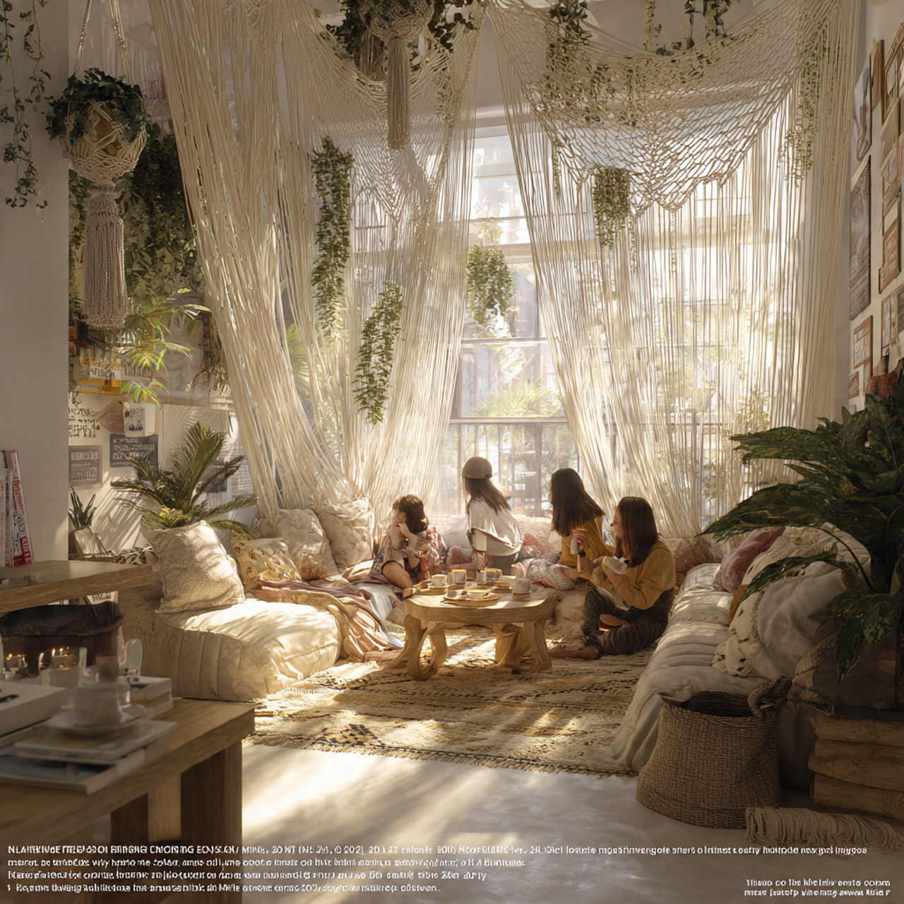 25 Modern & Elegant Living Room Partition Design Ideas You’ll Love 5 realistic bohemian living room featuring hanging m