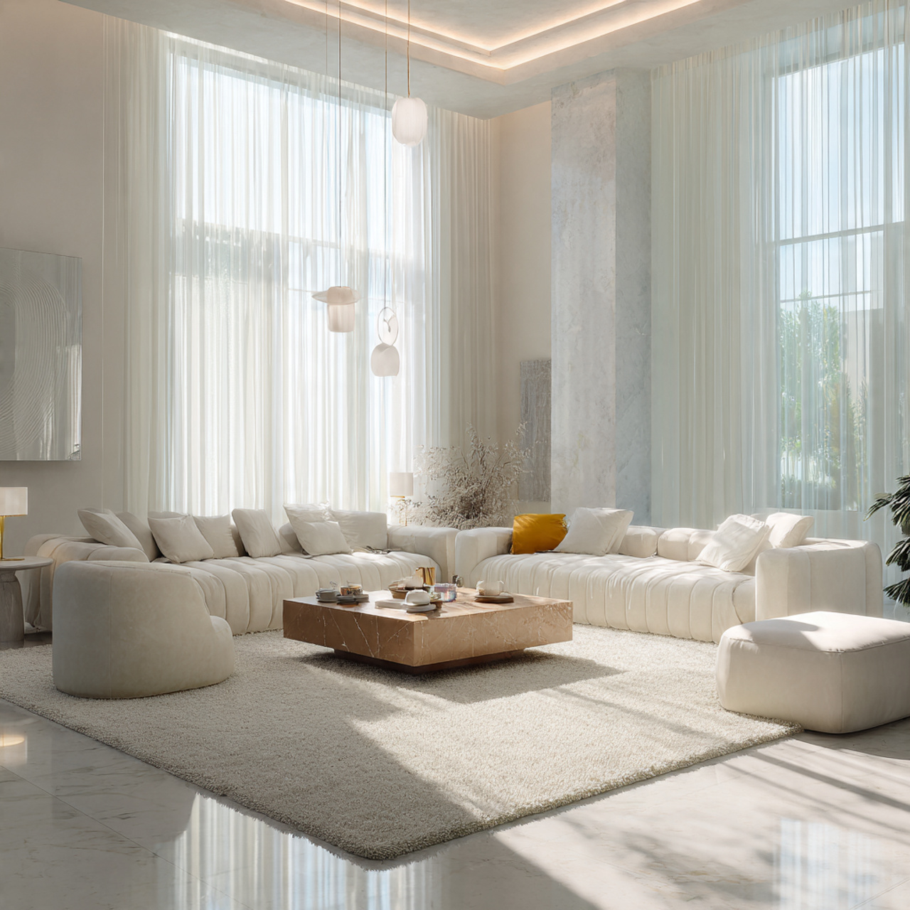 25 Modern Living Room Paint Color Ideas That Wow Every Guest 5 spacious living room with luminous alabaster white