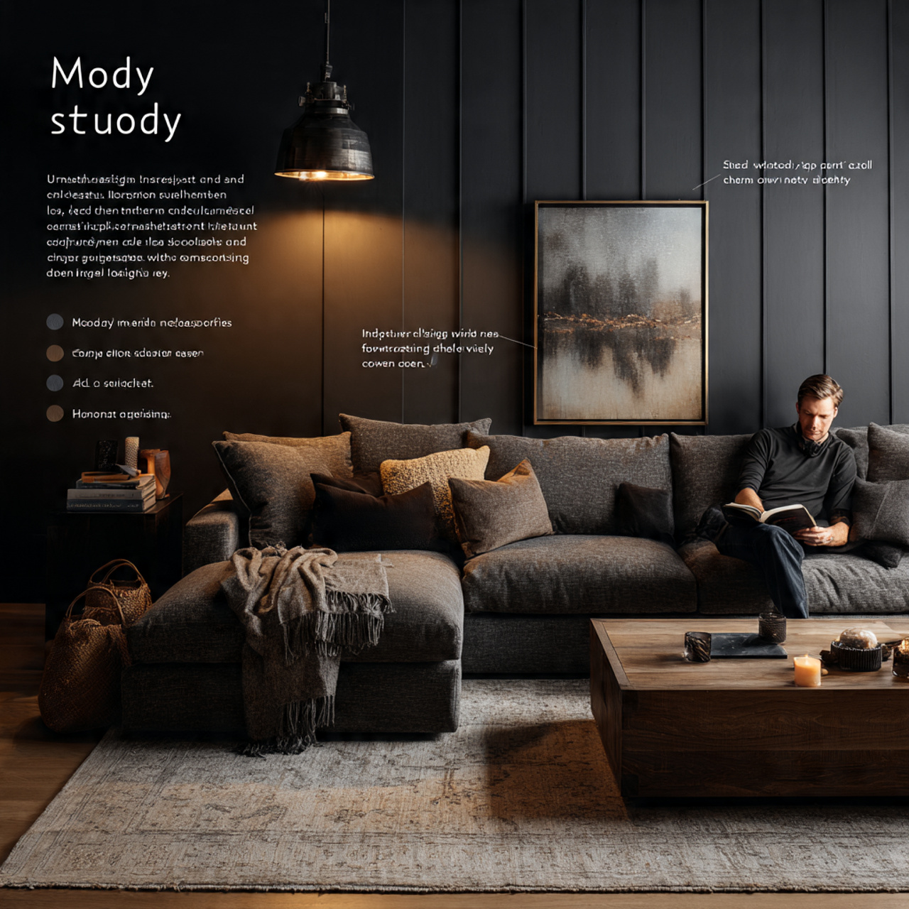 25 Ultimate Living Room Inspiration Cozy Ideas for Comfort, Style & Warmth 17 stylish living room with a dark moody accent wall