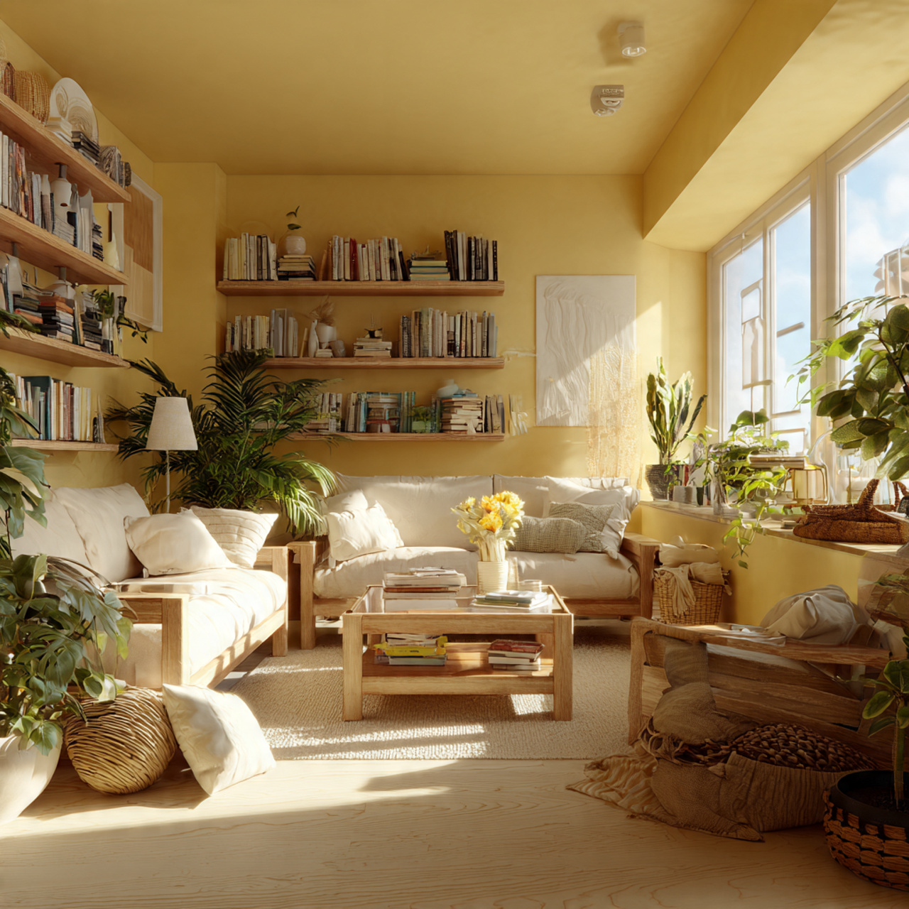 25 Modern Living Room Paint Color Ideas That Wow Every Guest 10 sunny living room painted in soft buttercream yell