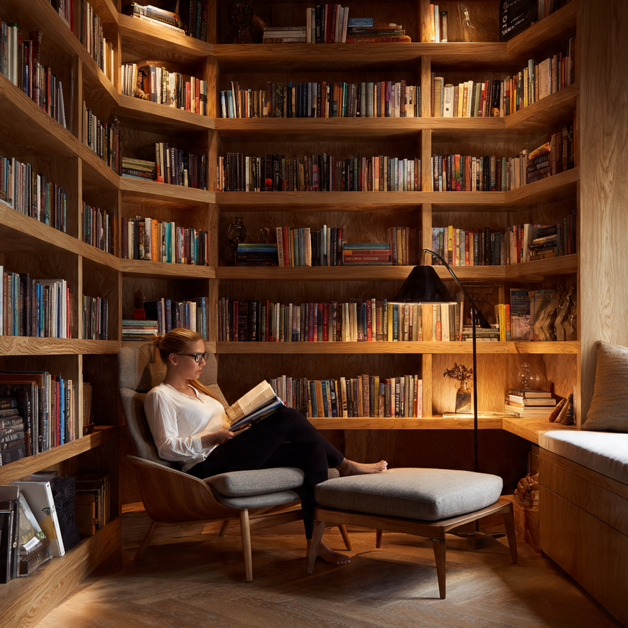 ultra realistic corner wraparound bookshelves livi