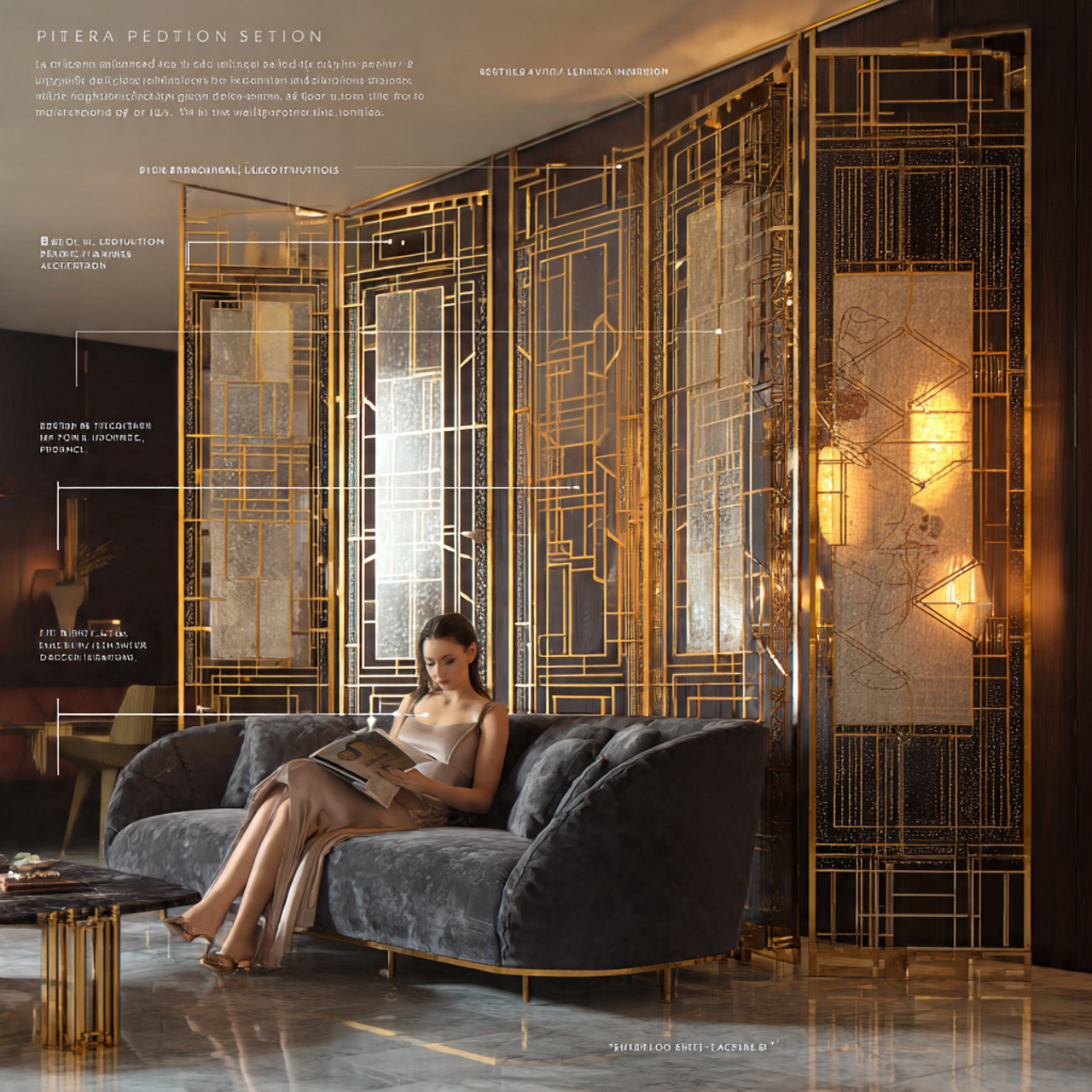 25 Modern & Elegant Living Room Partition Design Ideas You’ll Love 8 ultra realistic elegant living room with art deco