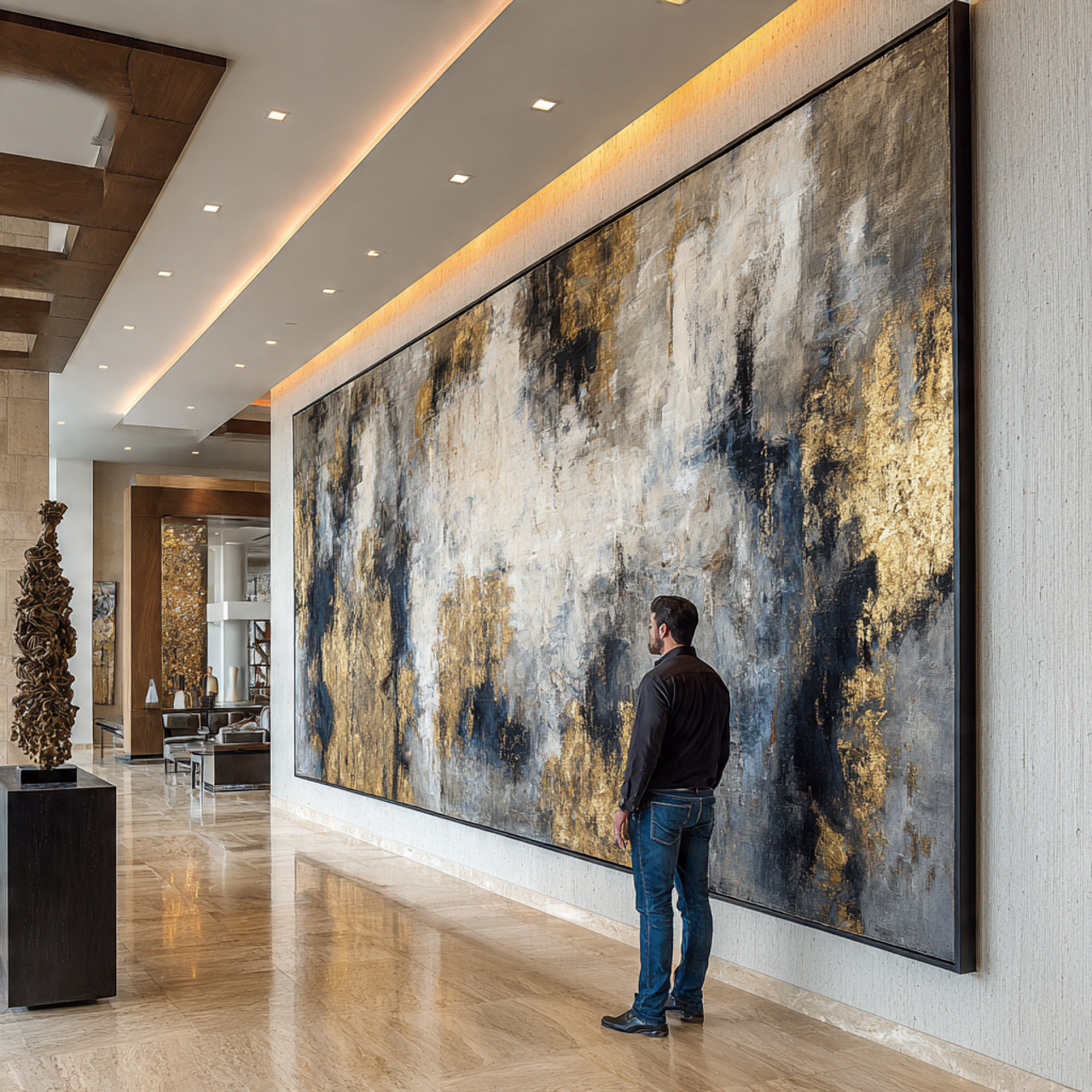 ultra realistic entryway wall decor featuring a la