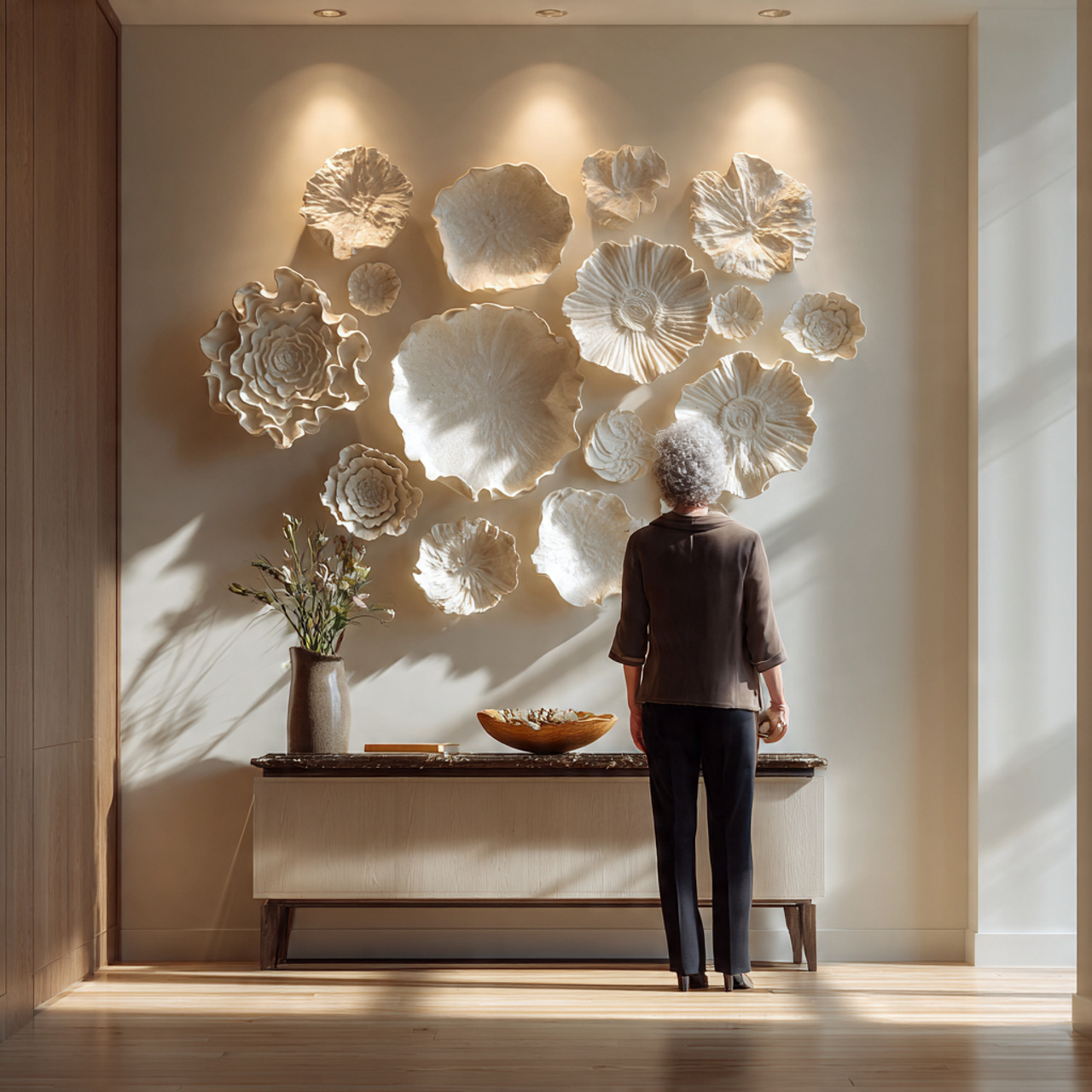 ultra realistic entryway wall decor featuring an a