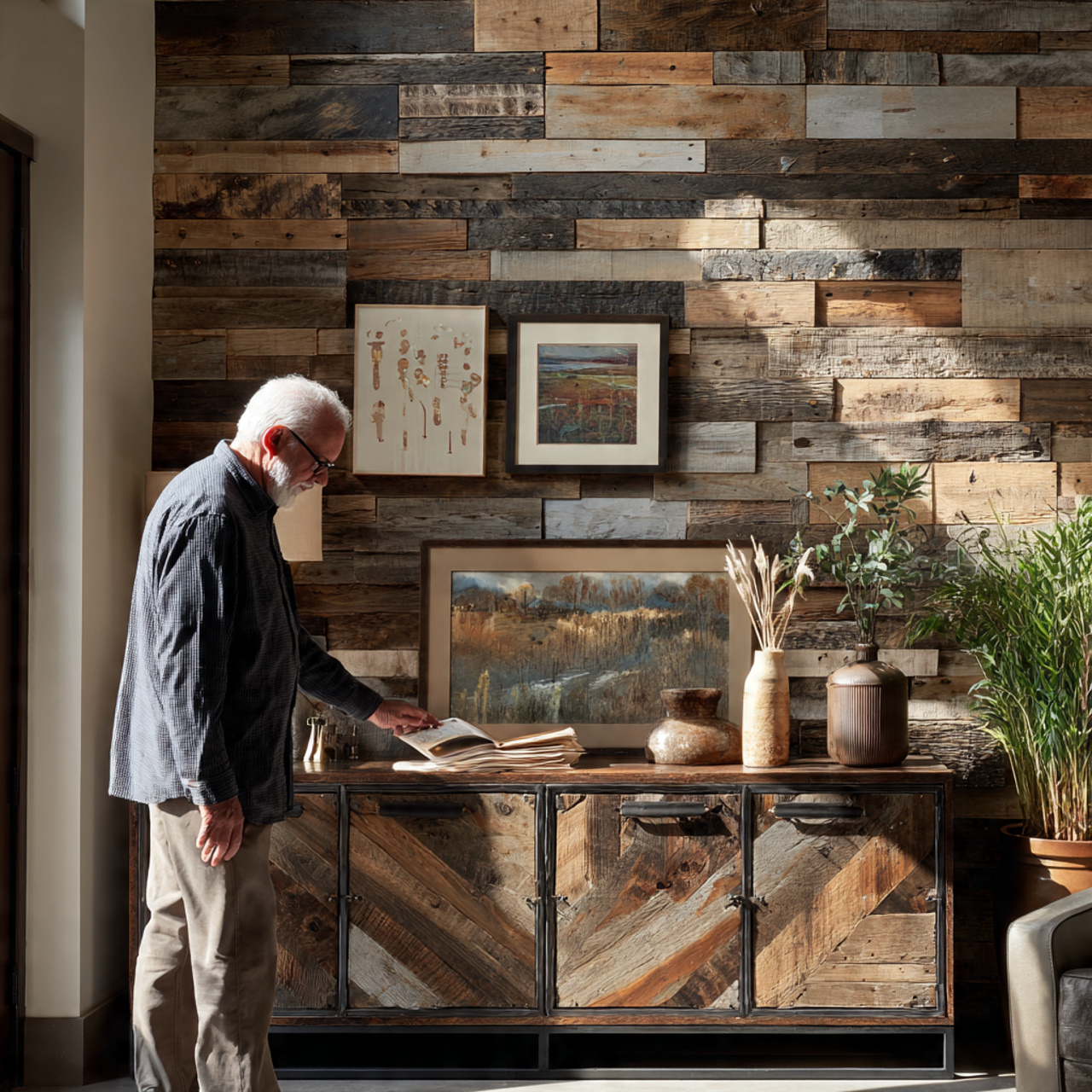 ultra realistic entryway wall decor featuring recl