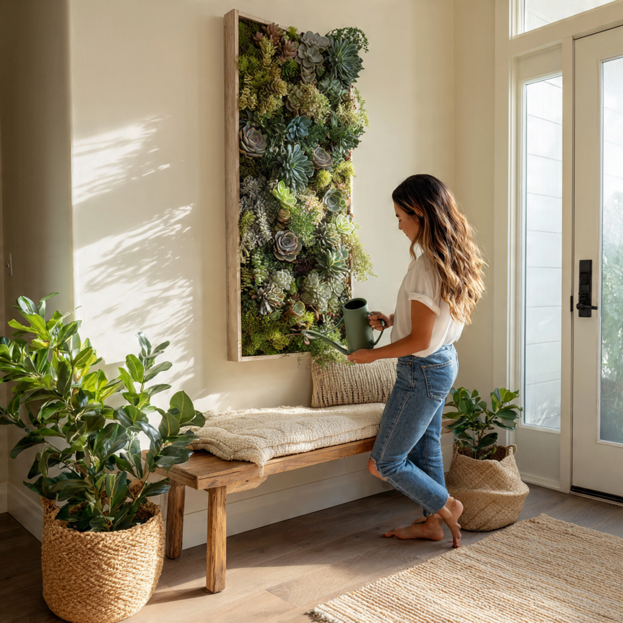 ultra realistic entryway wall decor featuring vert