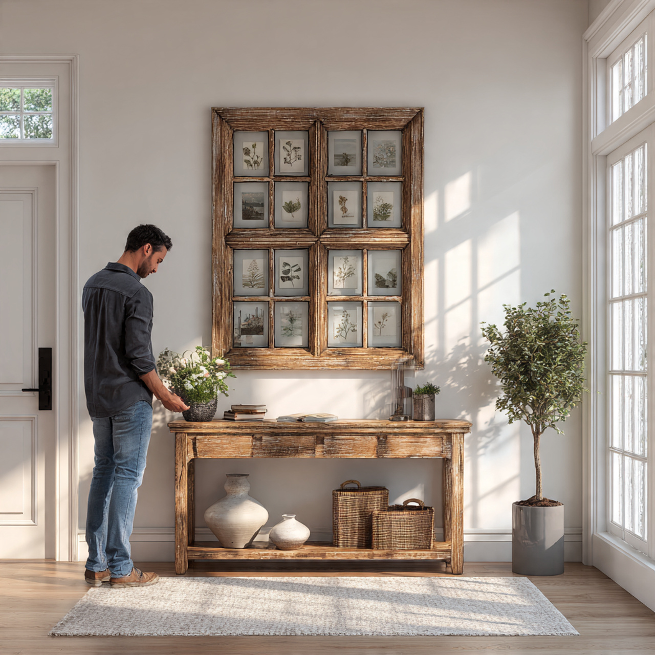 ultra realistic entryway wall decor showcasing an