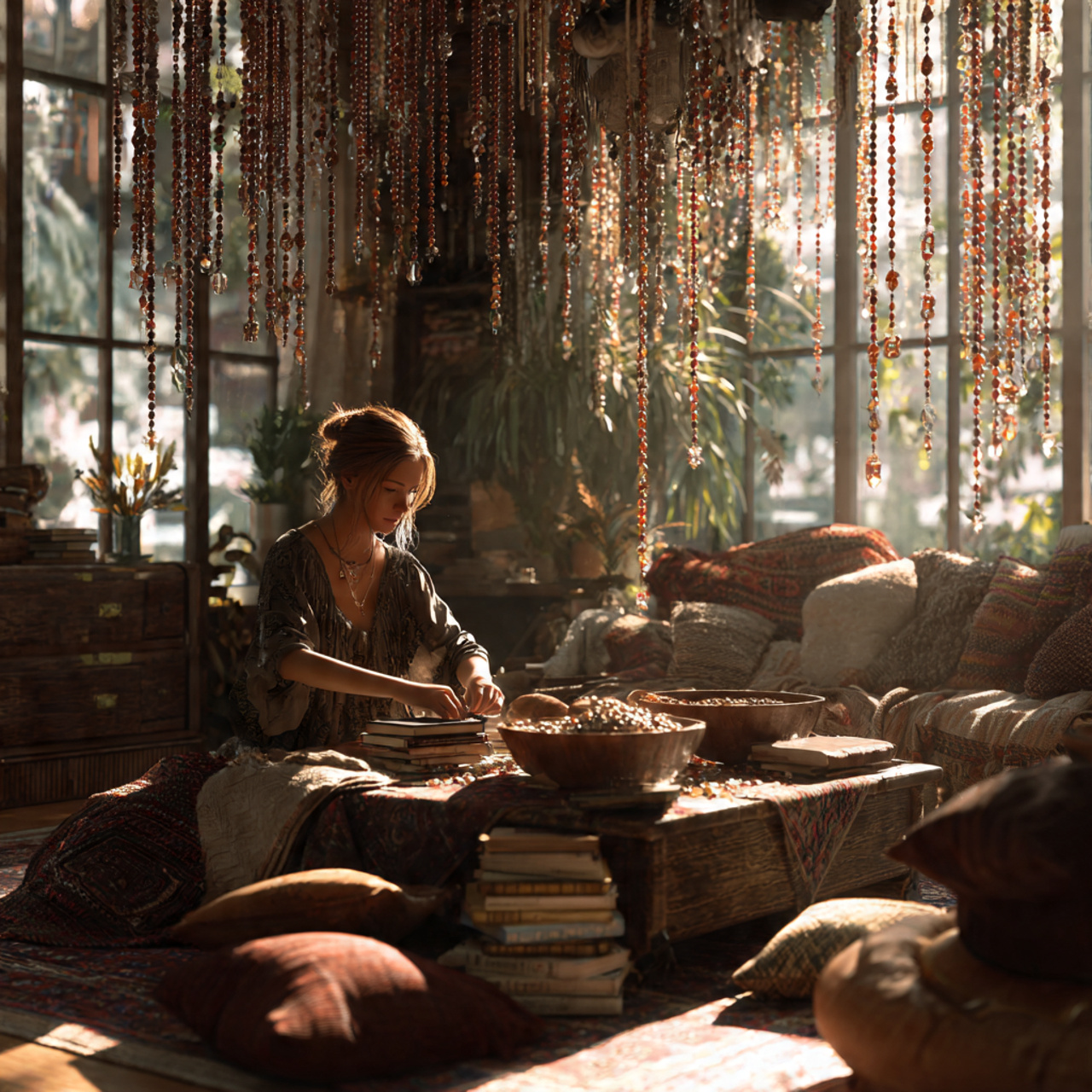 ultra realistic image of a living room table decor 3