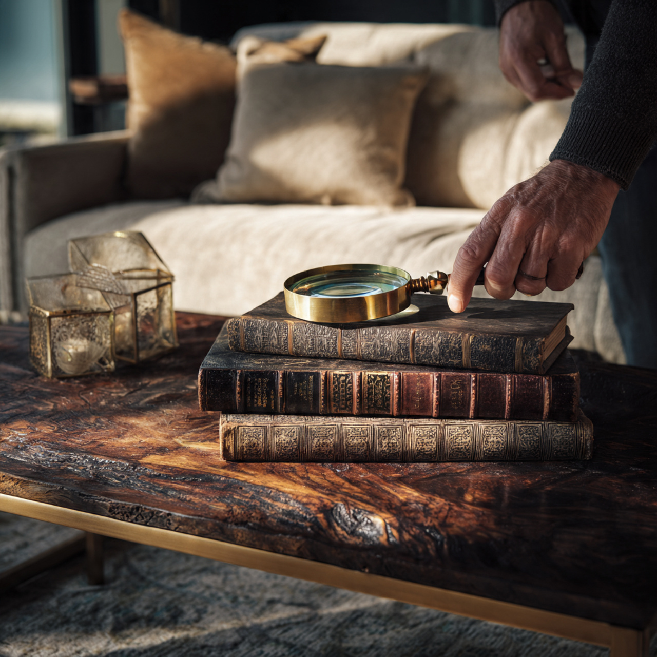 ultra realistic image of a living room table featu 2