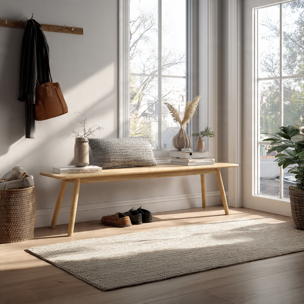 25 Best Entryway Decor Ideas for a Stylish and Welcoming First Impression 21 ultra realistic image of a scandinavian style ligh