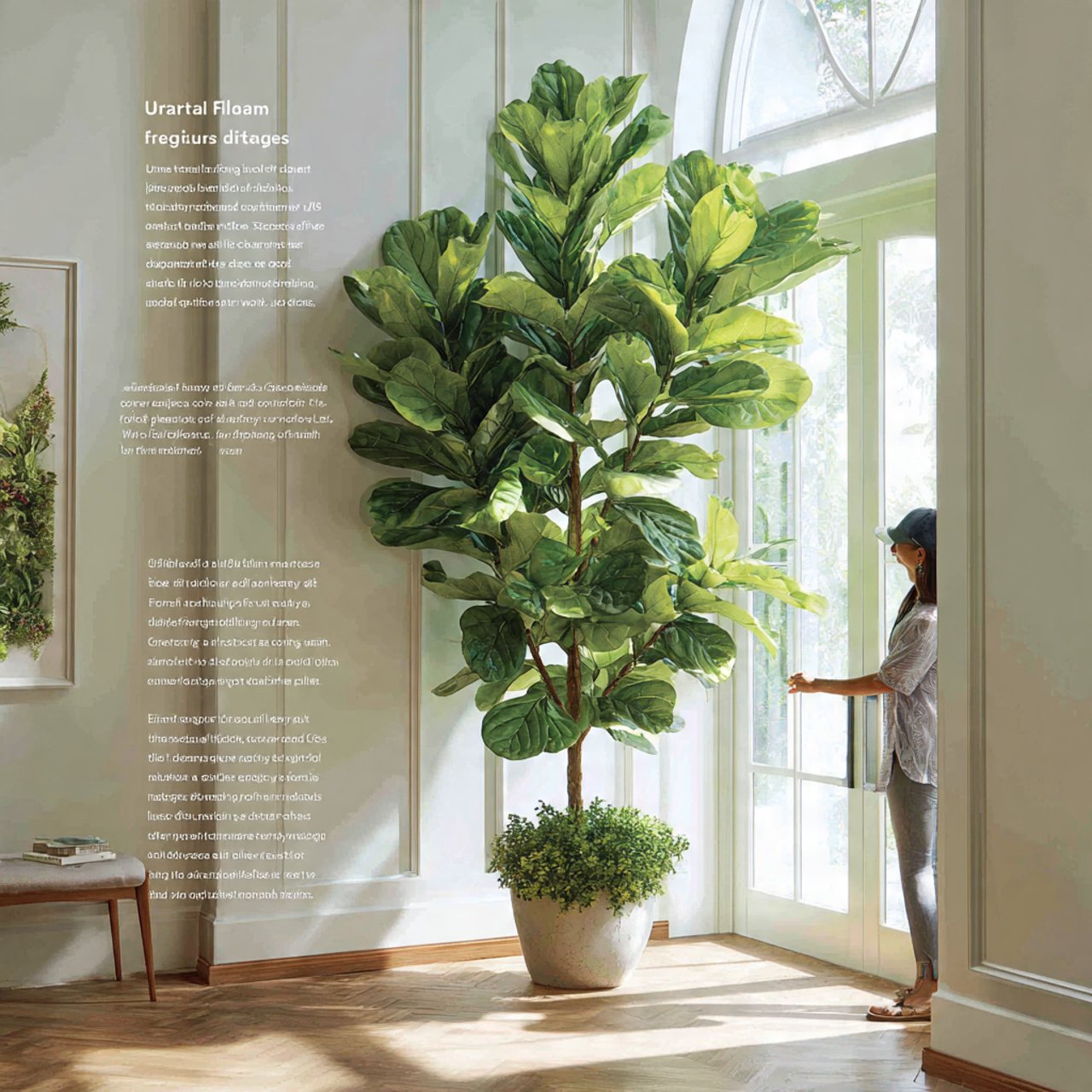25 Best Entryway Decor Ideas for a Stylish and Welcoming First Impression 9 ultra realistic image of a tall fiddle leaf fig in