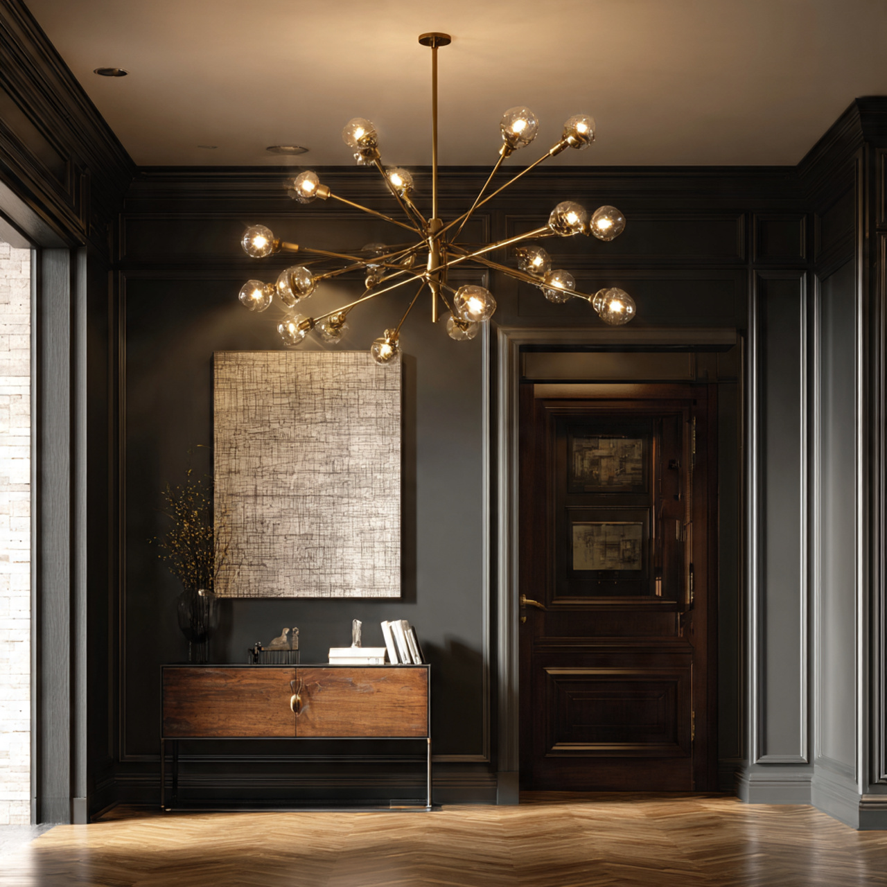 25 Best Entryway Decor Ideas for a Stylish and Welcoming First Impression 10 ultra realistic image of an antique brass lighting