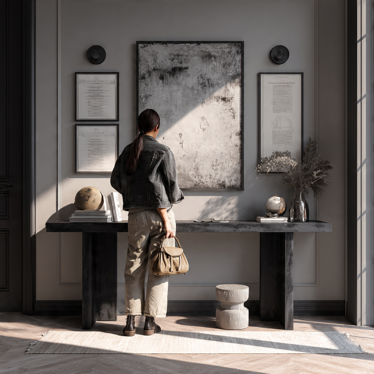 25 Best Entryway Decor Ideas for a Stylish and Welcoming First Impression 11 ultra realistic image of an entryway with a monoch