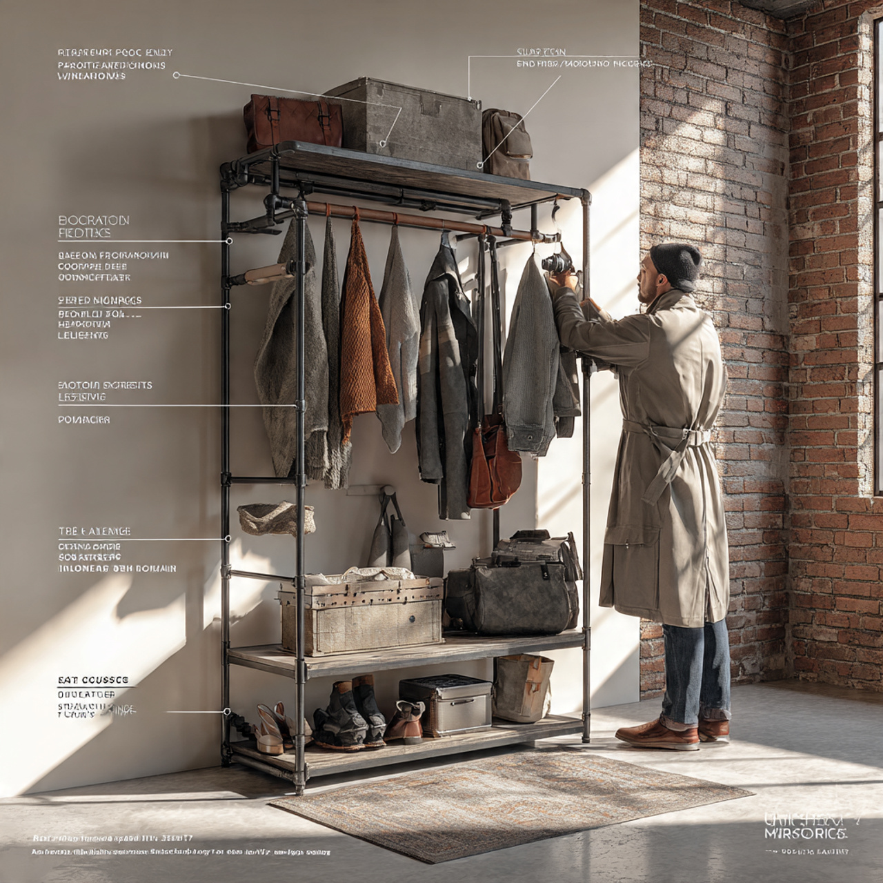 25 Best Entryway Decor Ideas for a Stylish and Welcoming First Impression 7 ultra realistic image of an industrial metal pipe