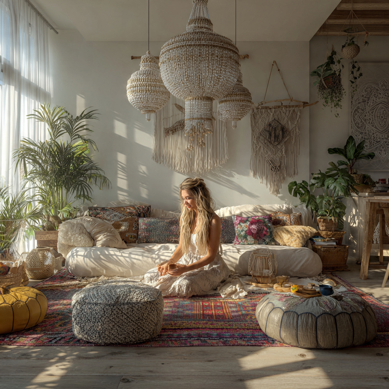 ultra realistic image of living room lighting idea 1