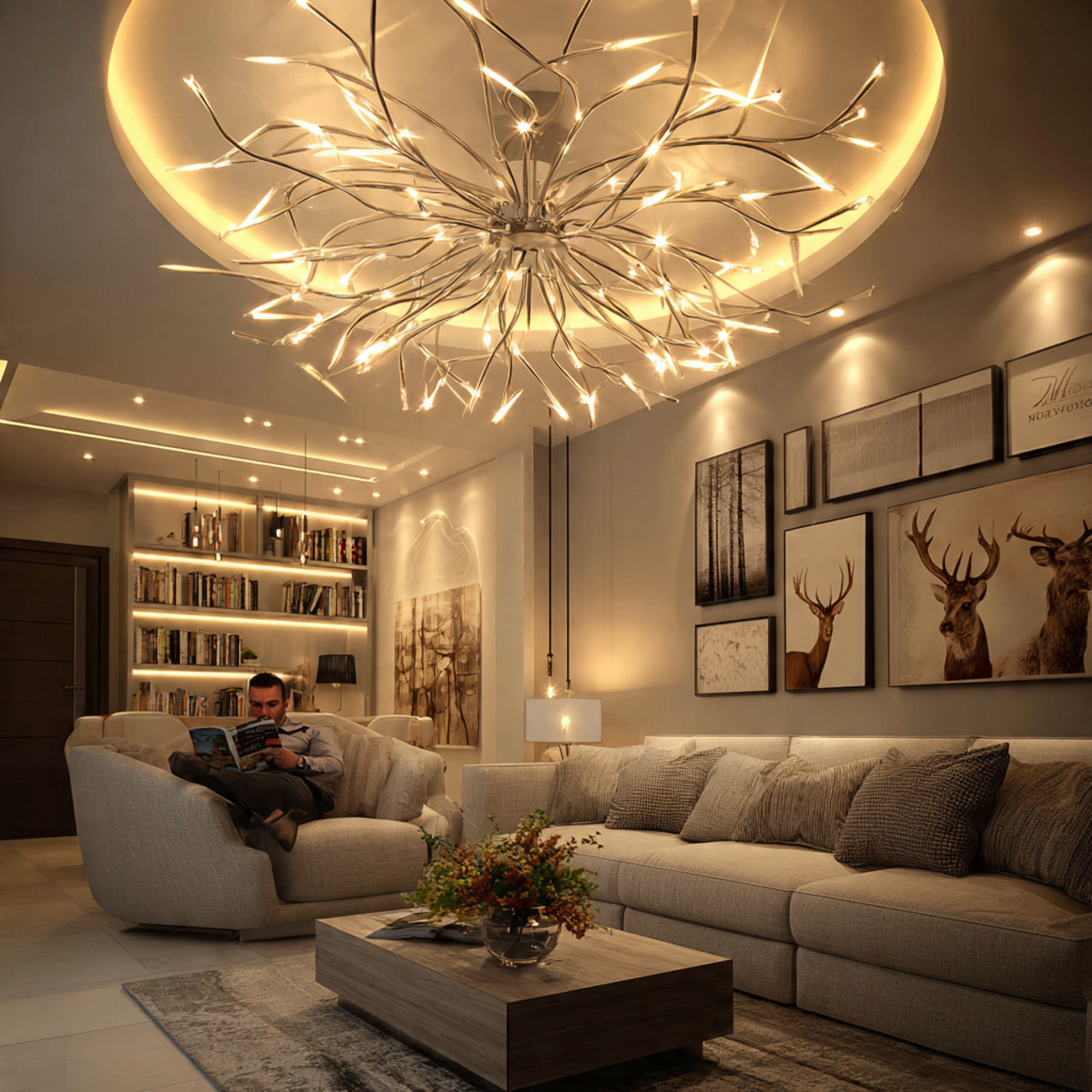 ultra realistic image of small living room layout 2