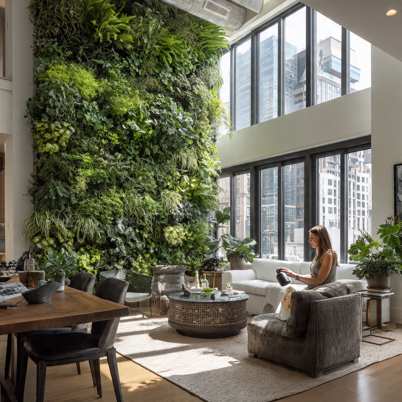 ultra realistic interior design photo showing livi