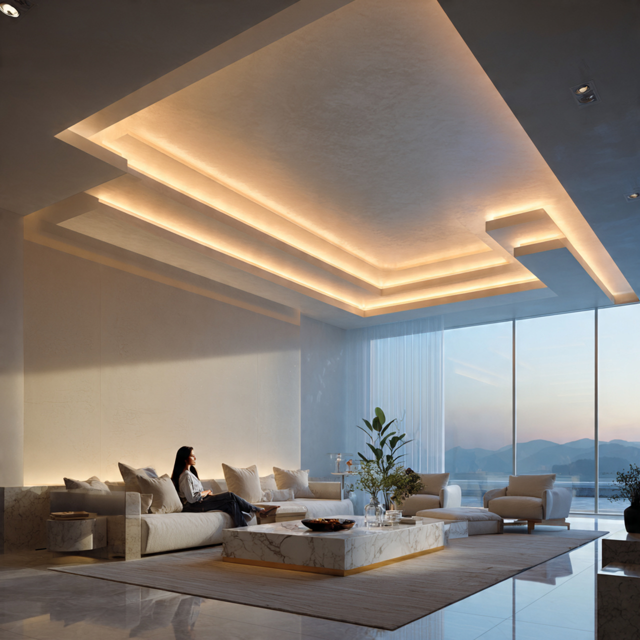 ultra realistic interior photo of a luxury living