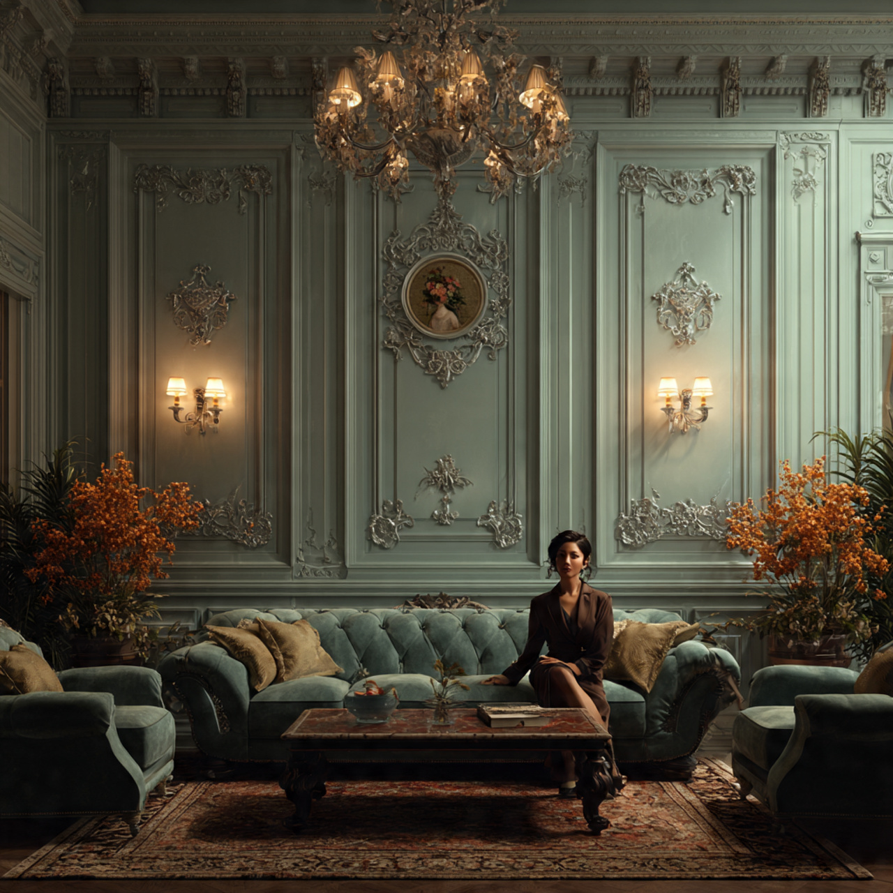 ultra realistic interior photo of living room back 12