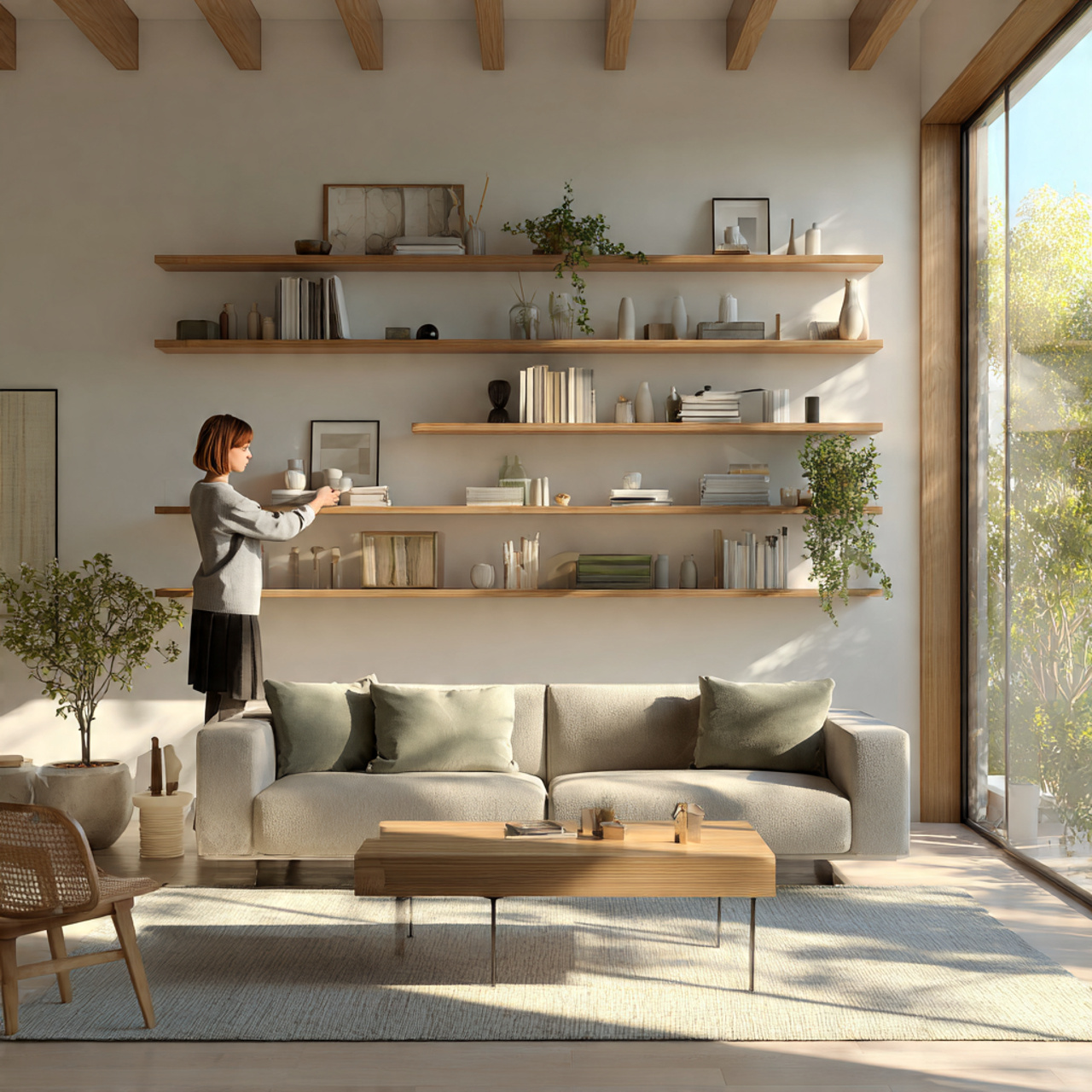 ultra realistic interior photo of living room back 23