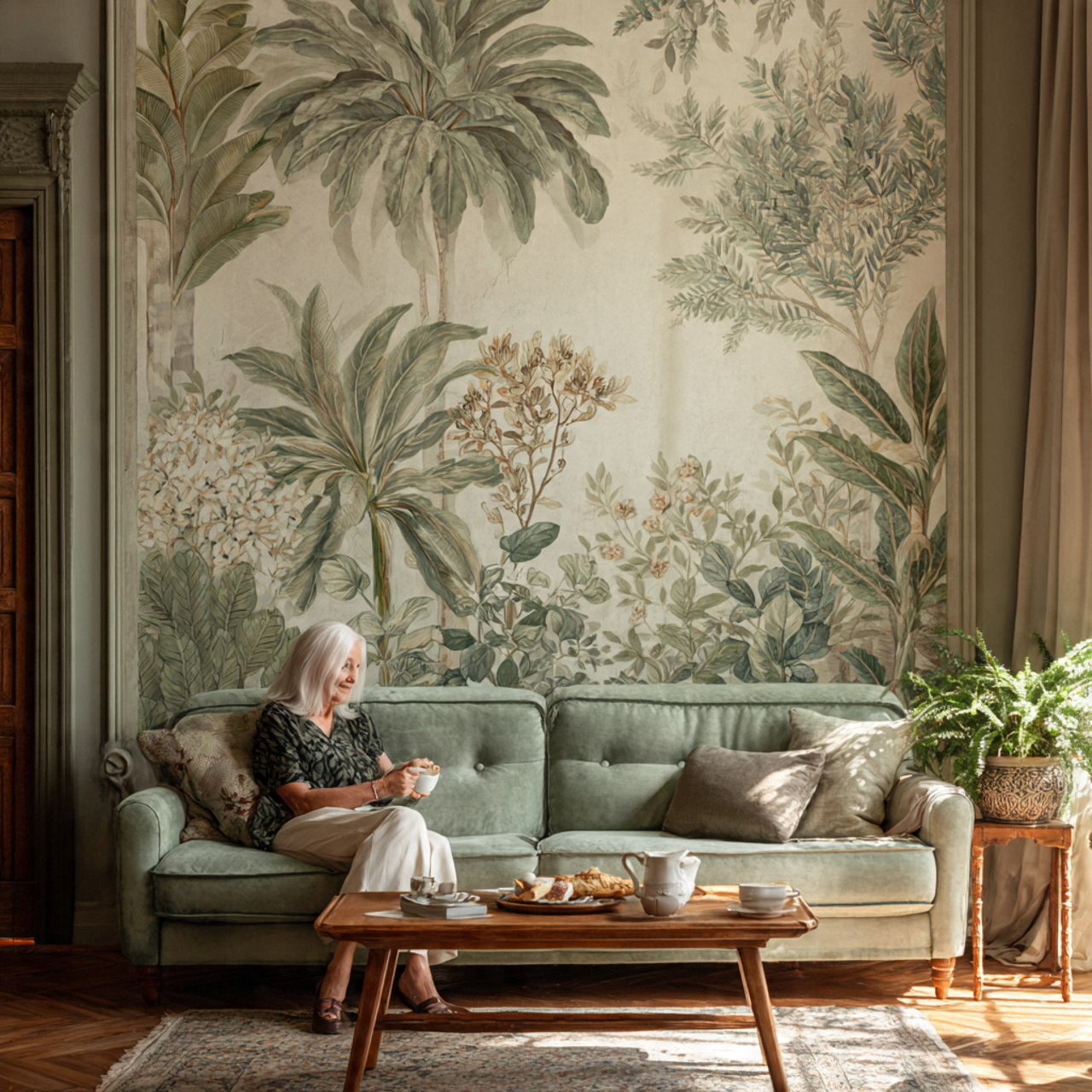 ultra realistic interior photo of living room back 7