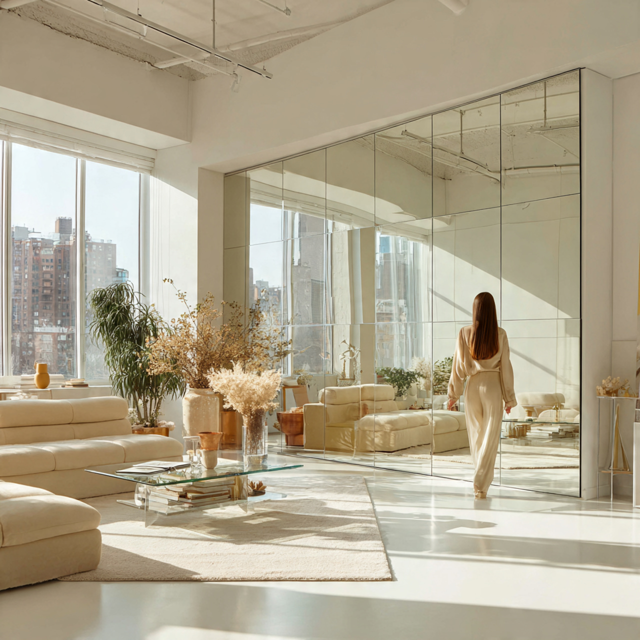 ultra realistic interior photo of living room back 9