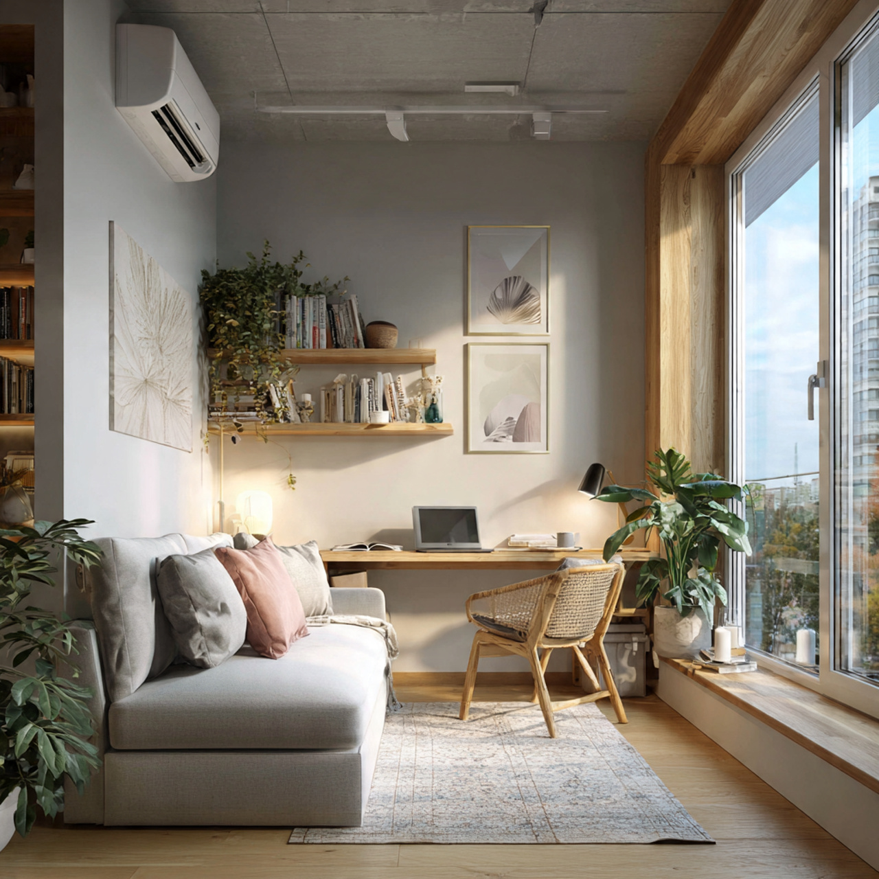 ultra realistic interior photo of small living roo 1