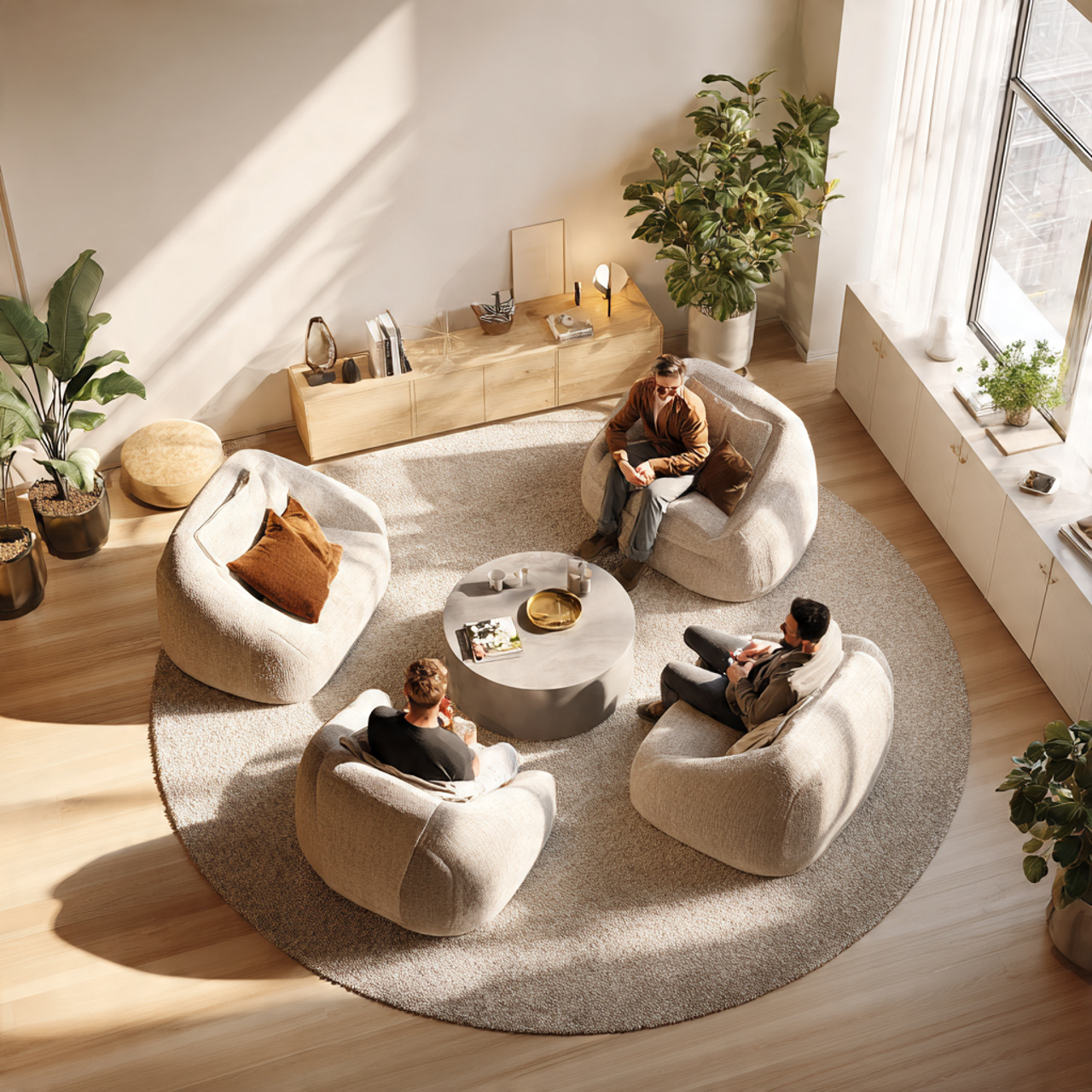 ultra realistic interior photo of small living roo