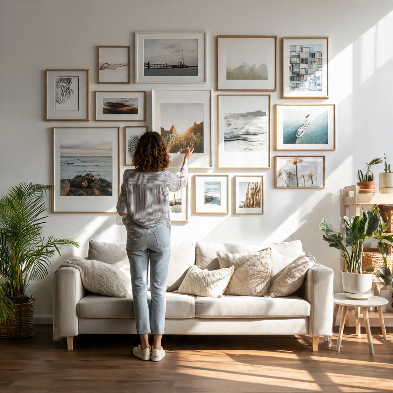 ultra realistic interior photo of statement galler