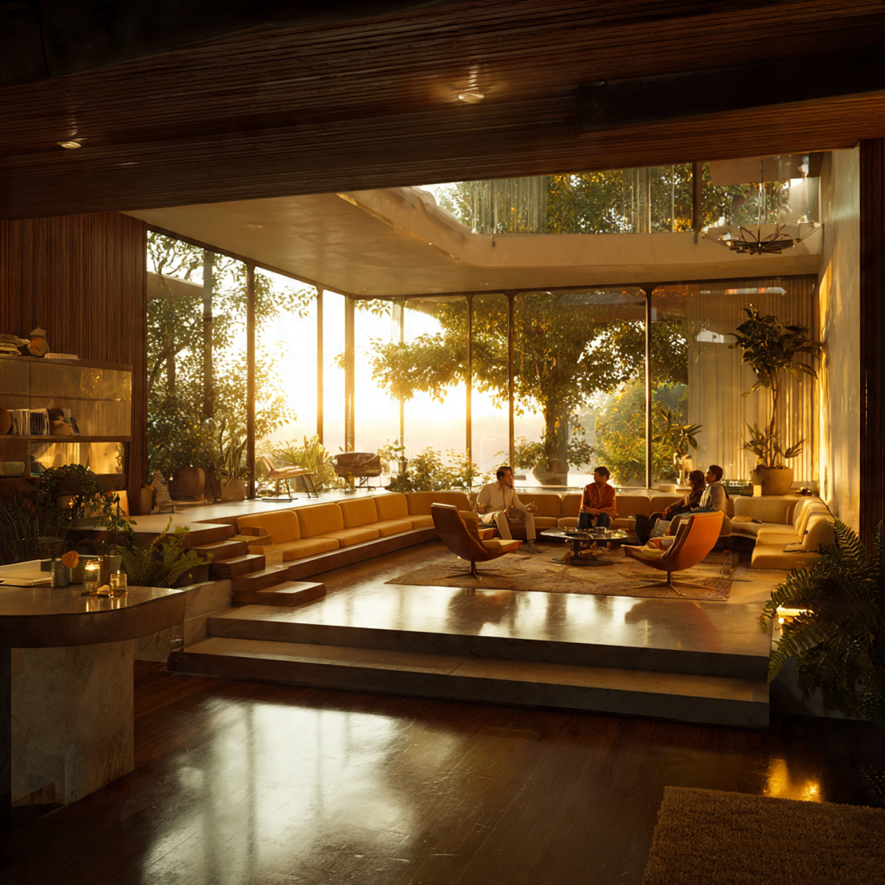 ultra realistic interior photo showing living room 1