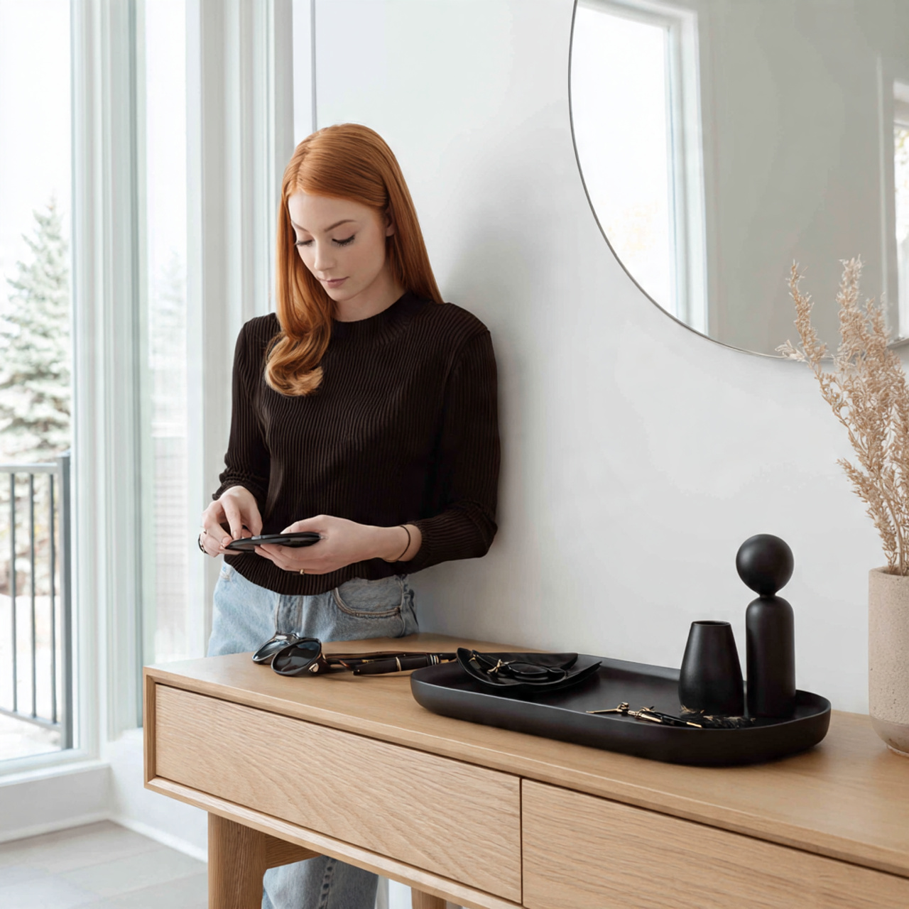 25 Best Entryway Table Decor Ideas to Elevate Your Home Instantly 11 ultra realistic interior photography of entryway t 2