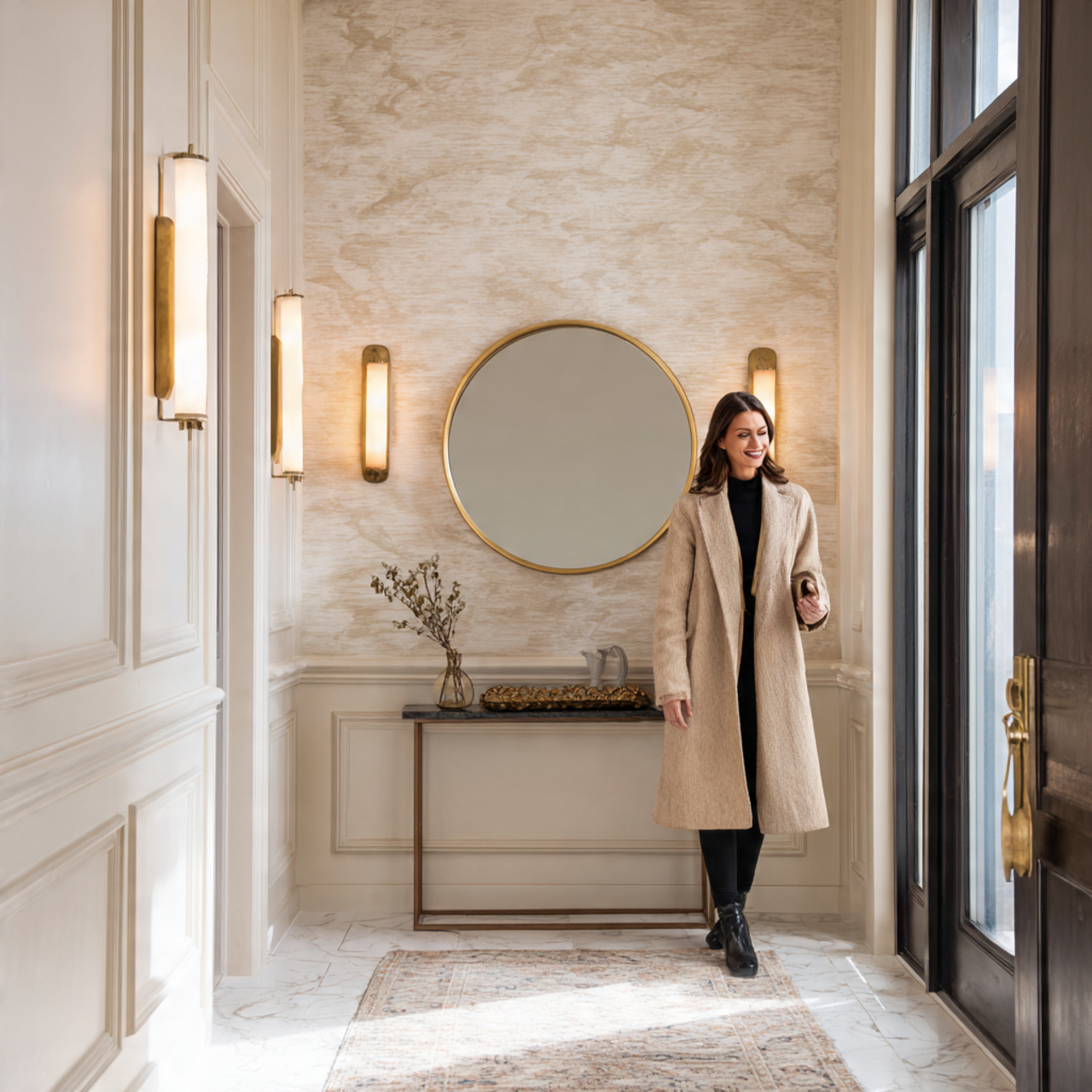 ultra realistic interior photography of small entr 2