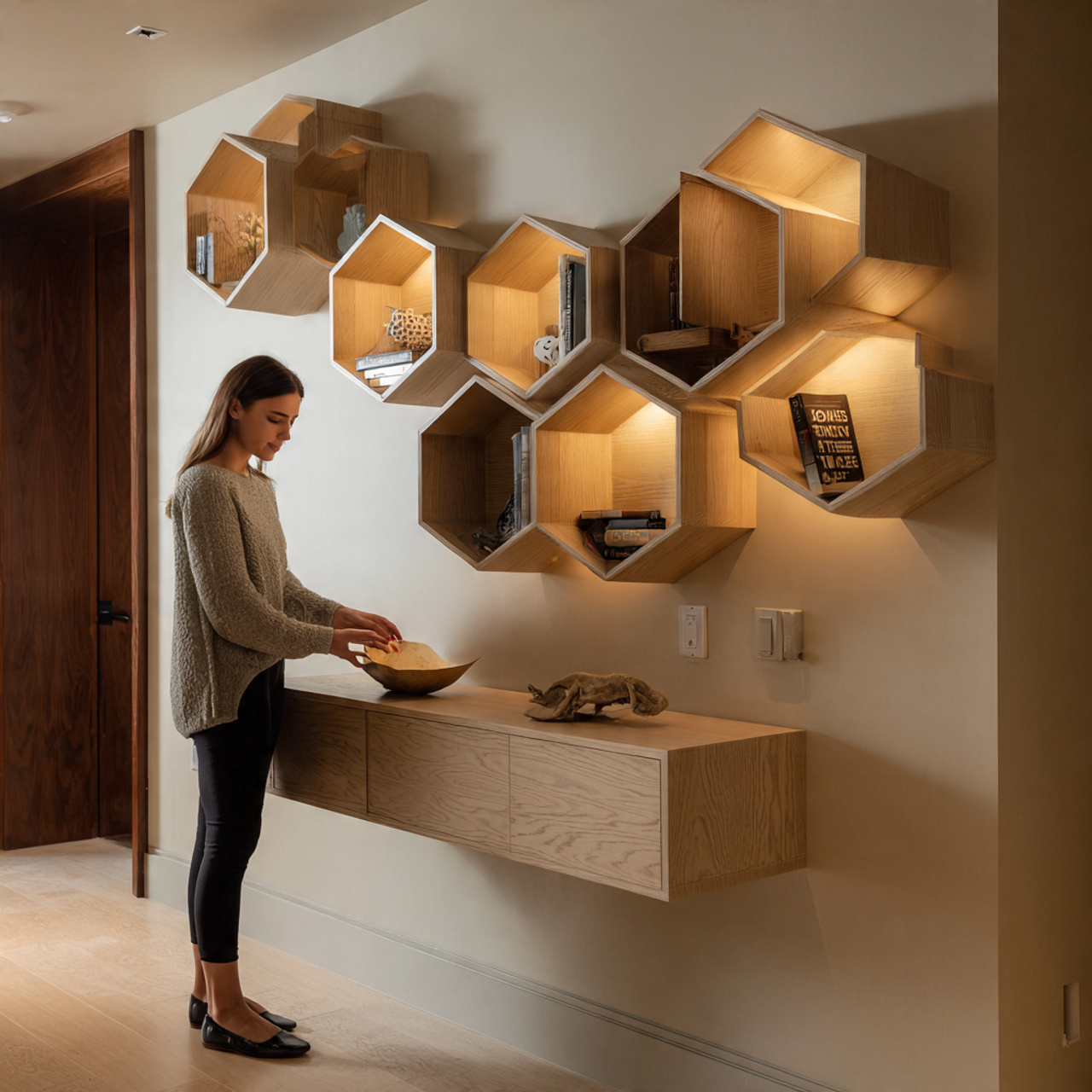 ultra realistic interior photography of small entr 6