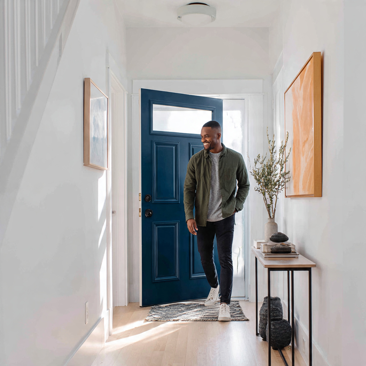 ultra realistic interior photography of small entr 8