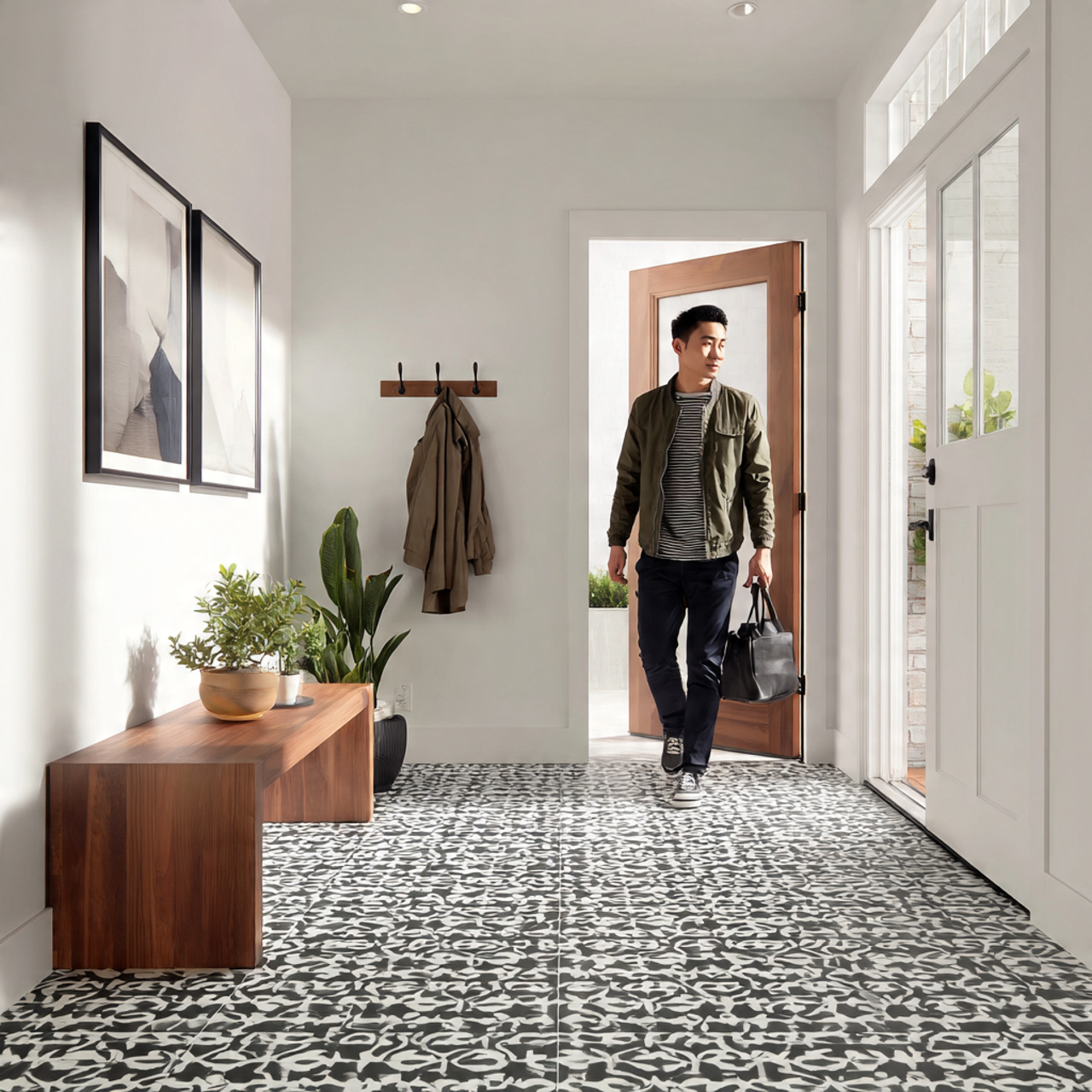 ultra realistic interior scene of small entryway d 3